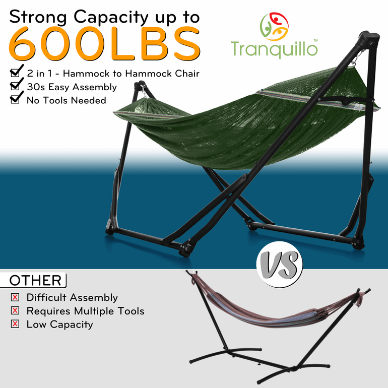 Tranquillo UniGen Transforming Hammock Stand for Ultimate Relaxation Megsu
