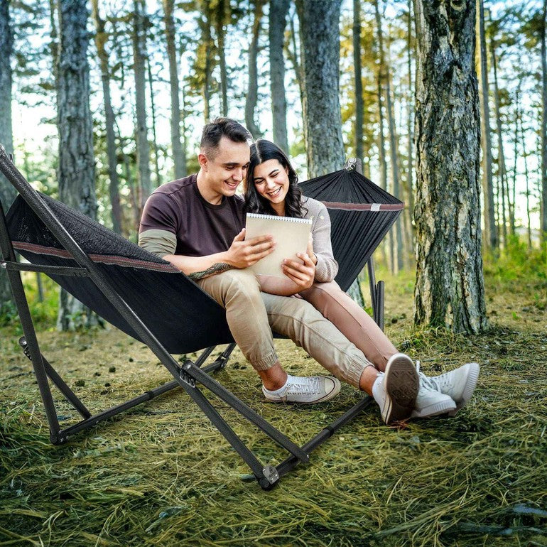Tranquillo Universal Hammock with Medium Size Stands for Ultimate Relaxation - Ideal Universal Hammock Stands - Medium Size Megsu