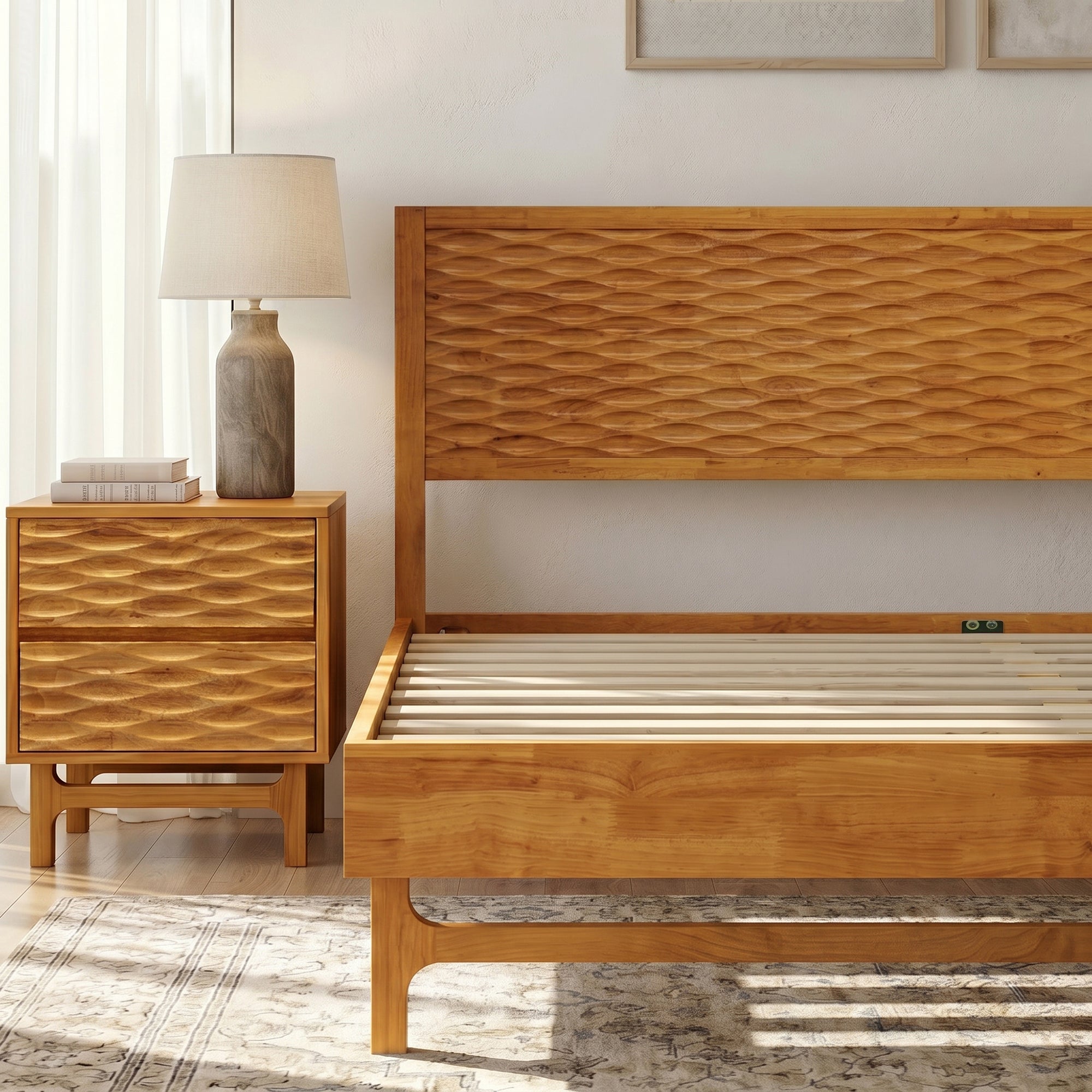 Elara Solid Wood Bed Frame Megsu
