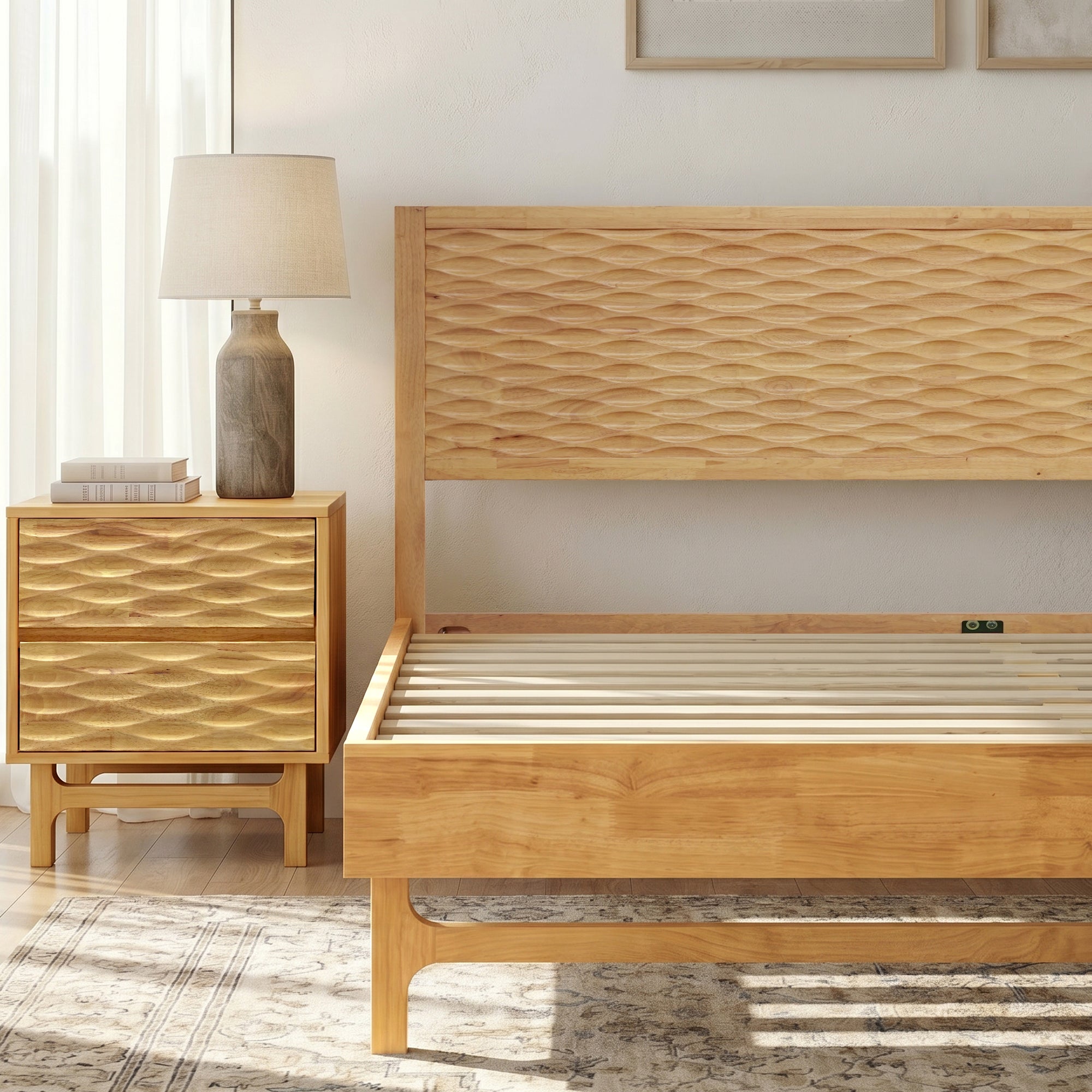 Elara Solid Wood Bed Frame Megsu