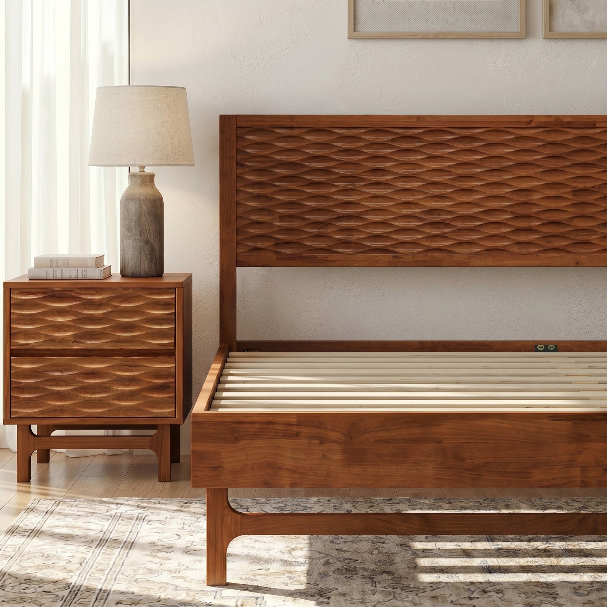 Elara Solid Wood Bed Frame Megsu