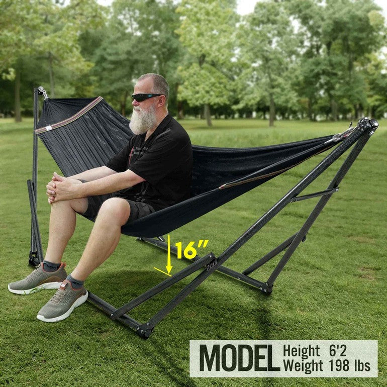 Tranquillo Universal Hammock with Medium Size Stands for Ultimate Relaxation - Ideal Universal Hammock Stands - Medium Size Megsu