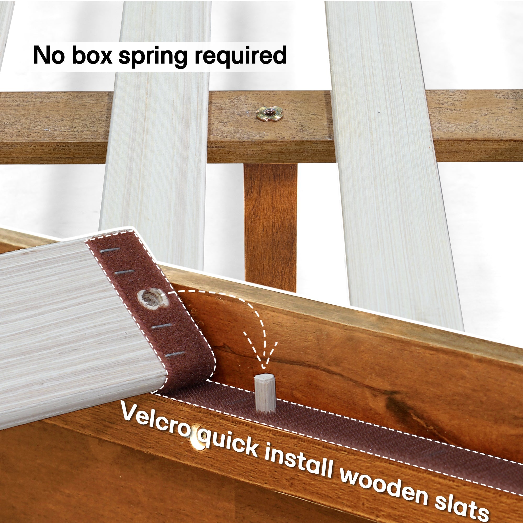 Aurora Solid Wood Bed Frame Megsu