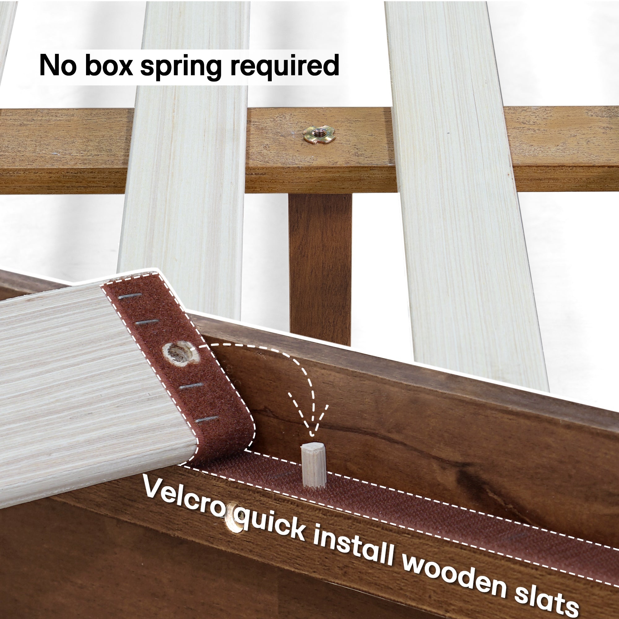 Aurora Solid Wood Bed Frame Megsu