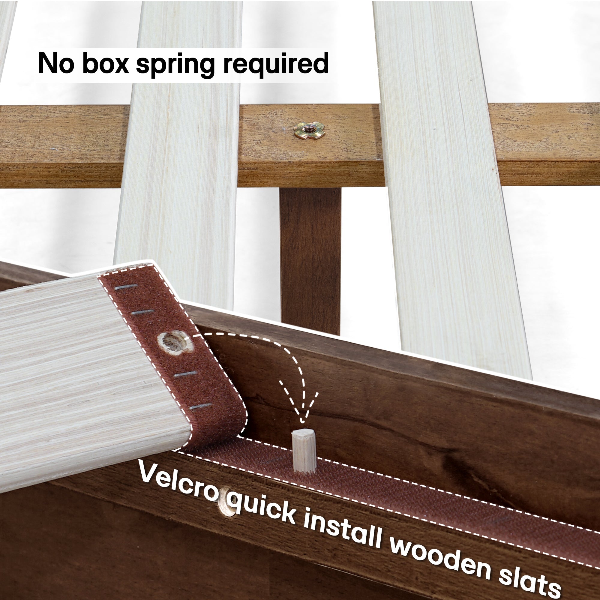 Aurora Solid Wood Bed Frame Megsu