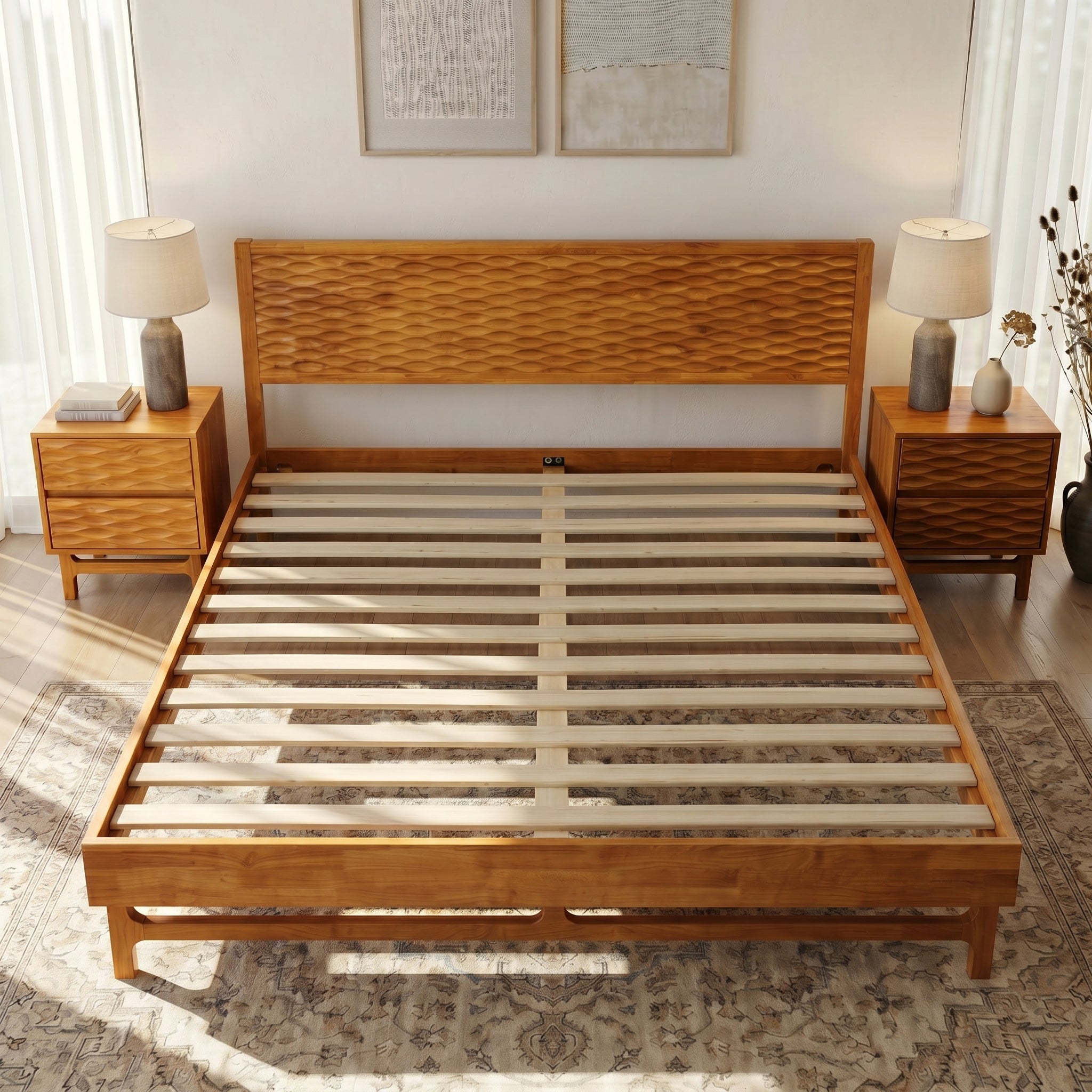 Elara Solid Wood Bed Frame Megsu