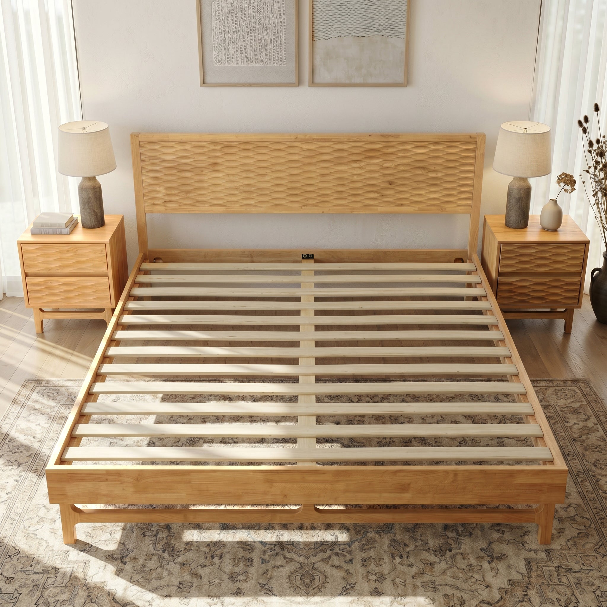 Elara Solid Wood Bed Frame Megsu