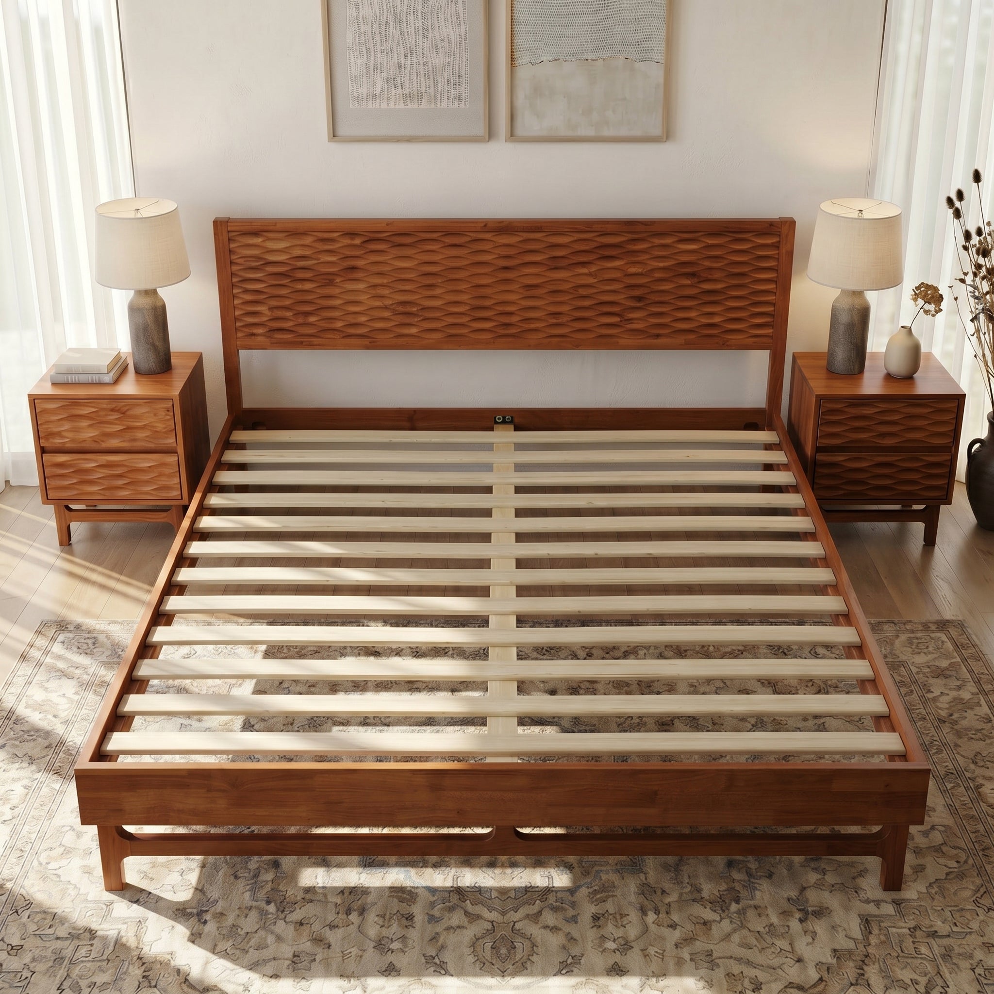 Elara Solid Wood Bed Frame Megsu