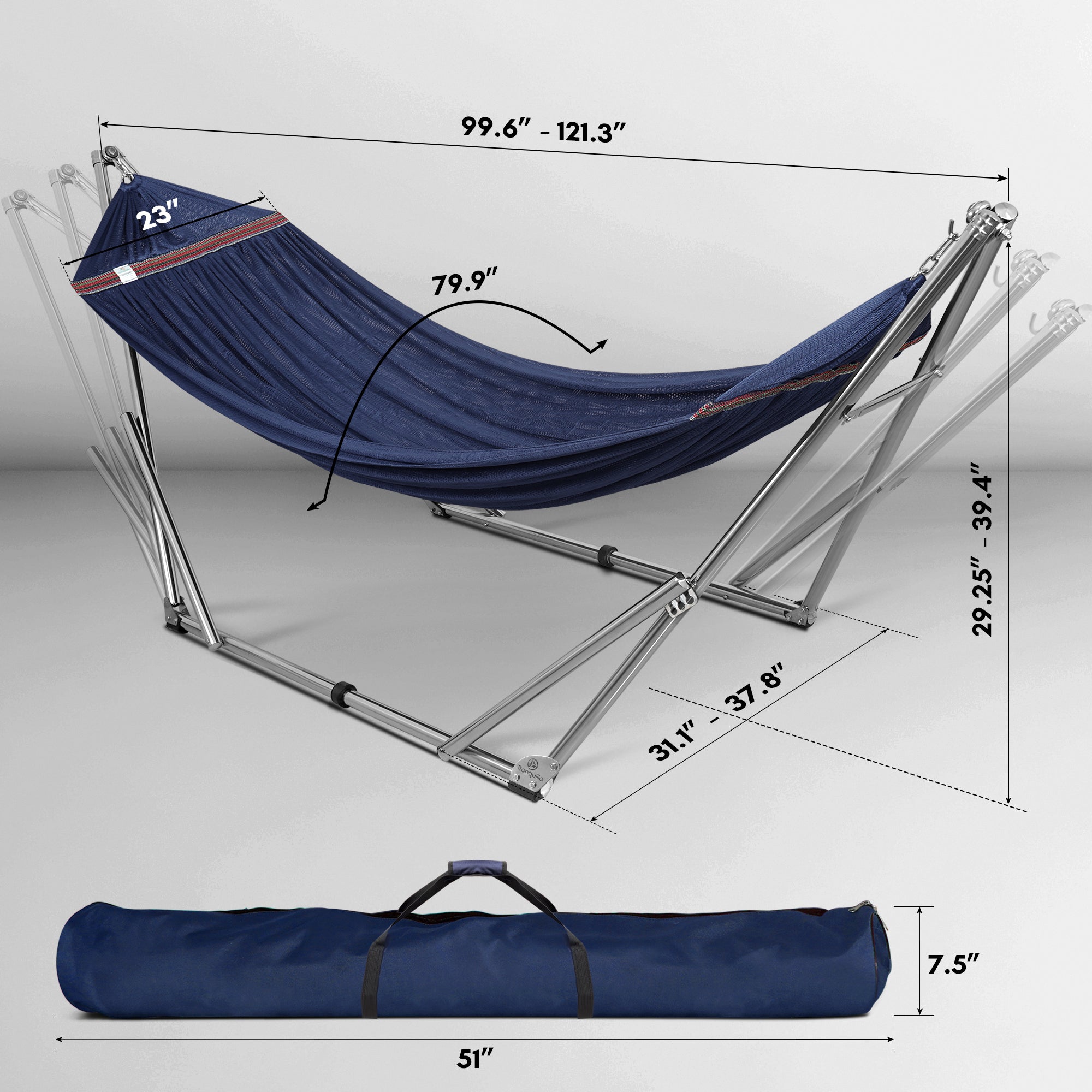Tranquillo Universal Stainless Steel Hammock Stand for Ultimate Relaxation Megsu