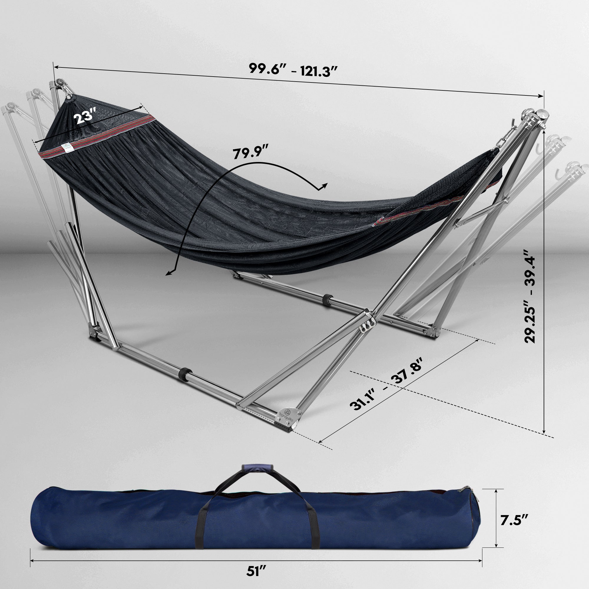 Tranquillo Universal Stainless Steel Hammock Stand for Ultimate Relaxation Megsu