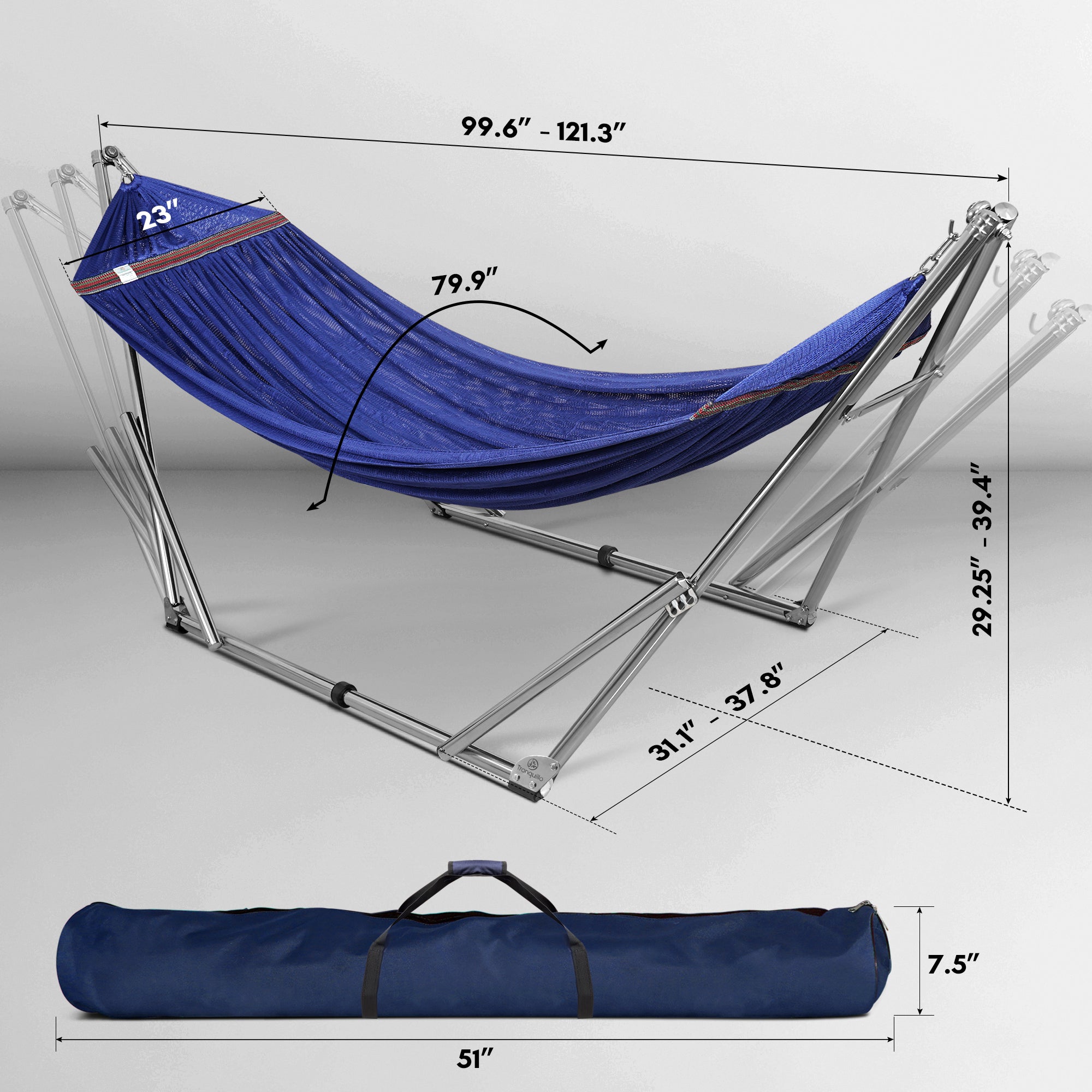 Tranquillo Universal Stainless Steel Hammock Stand for Ultimate Relaxation Megsu