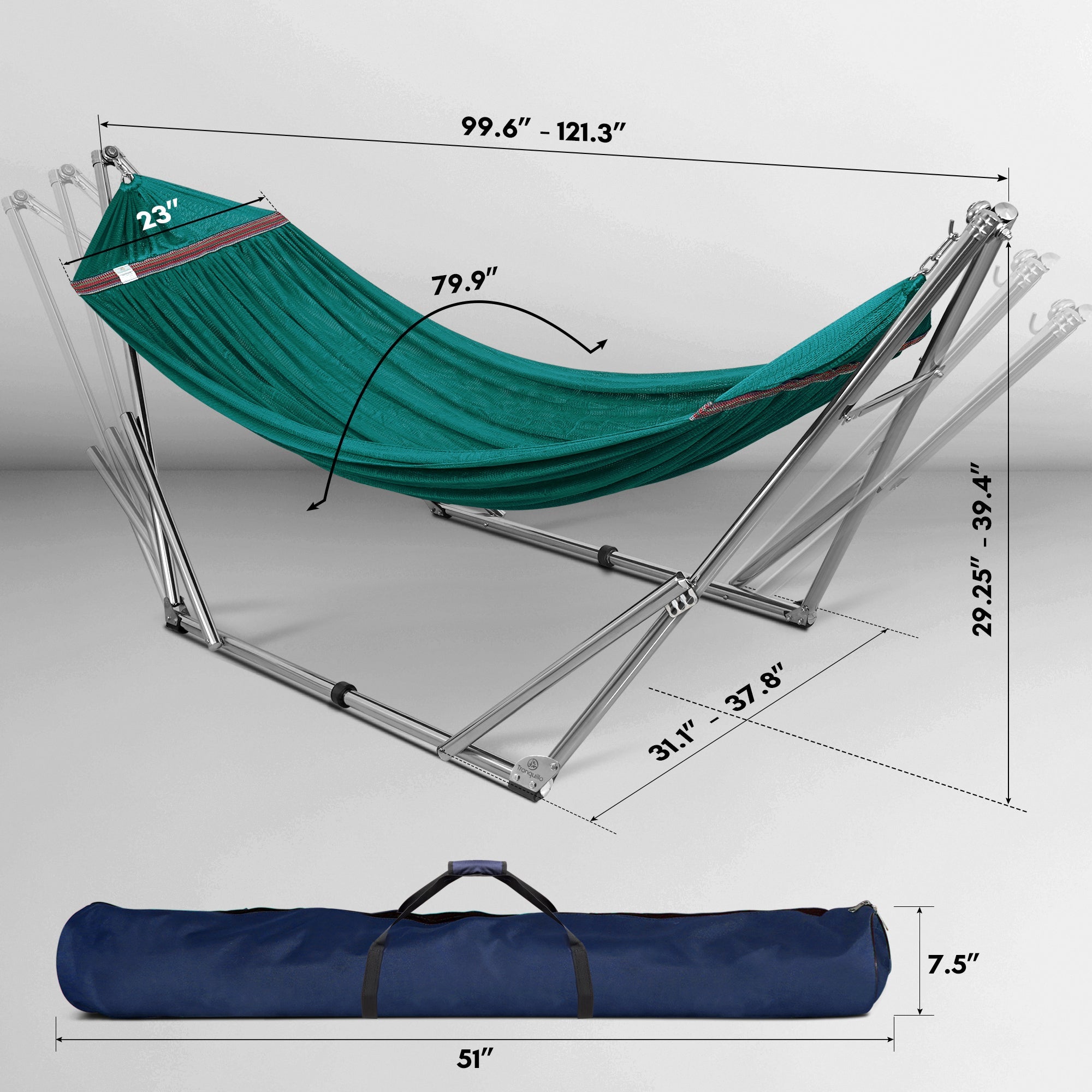 Tranquillo Universal Stainless Steel Hammock Stand for Ultimate Relaxation Megsu