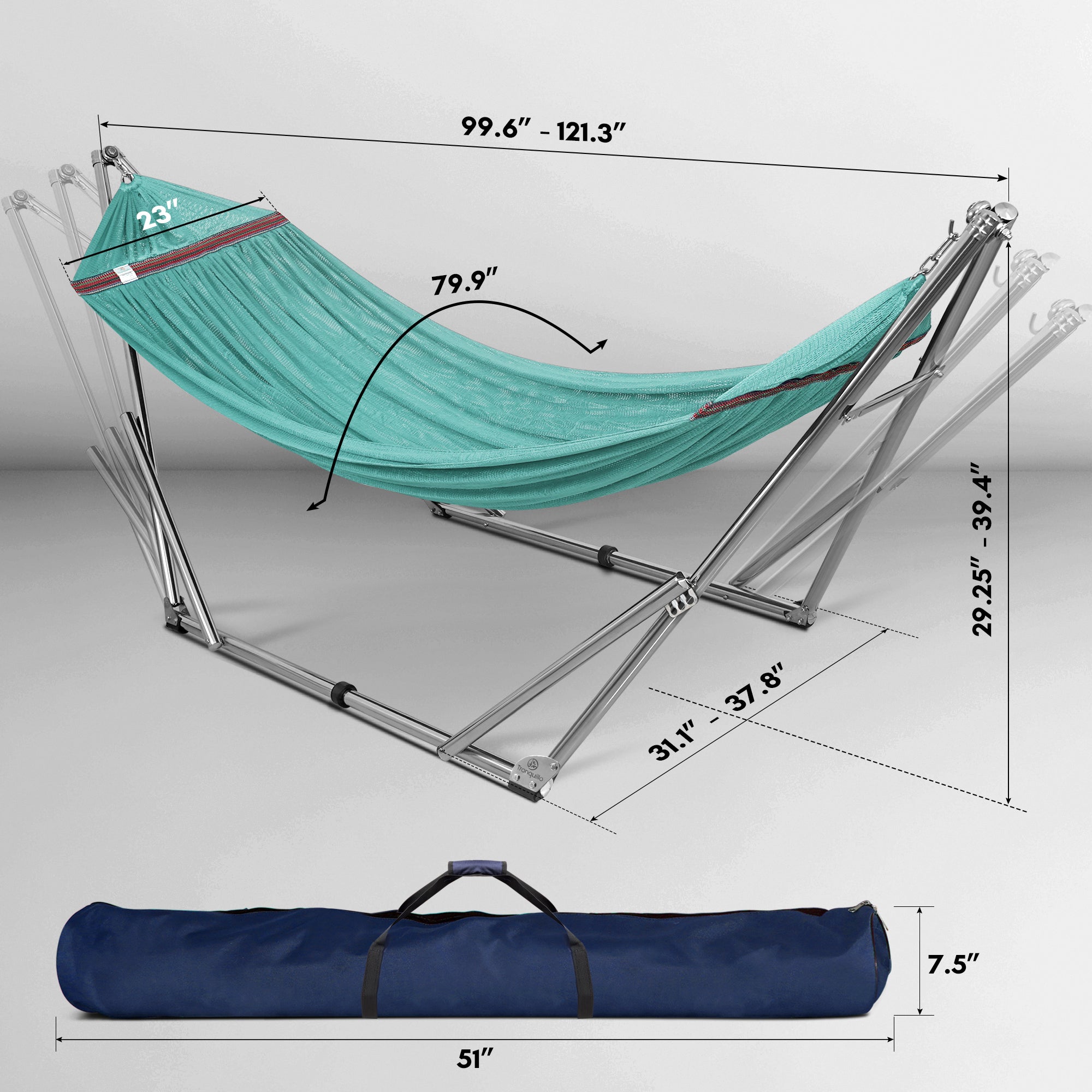 Tranquillo Universal Stainless Steel Hammock Stand for Ultimate Relaxation Megsu