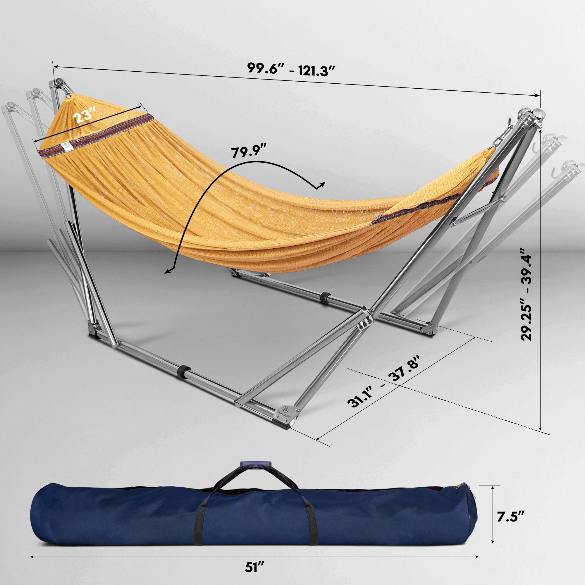 Tranquillo Universal Stainless Steel Hammock Stand for Ultimate Relaxation Megsu