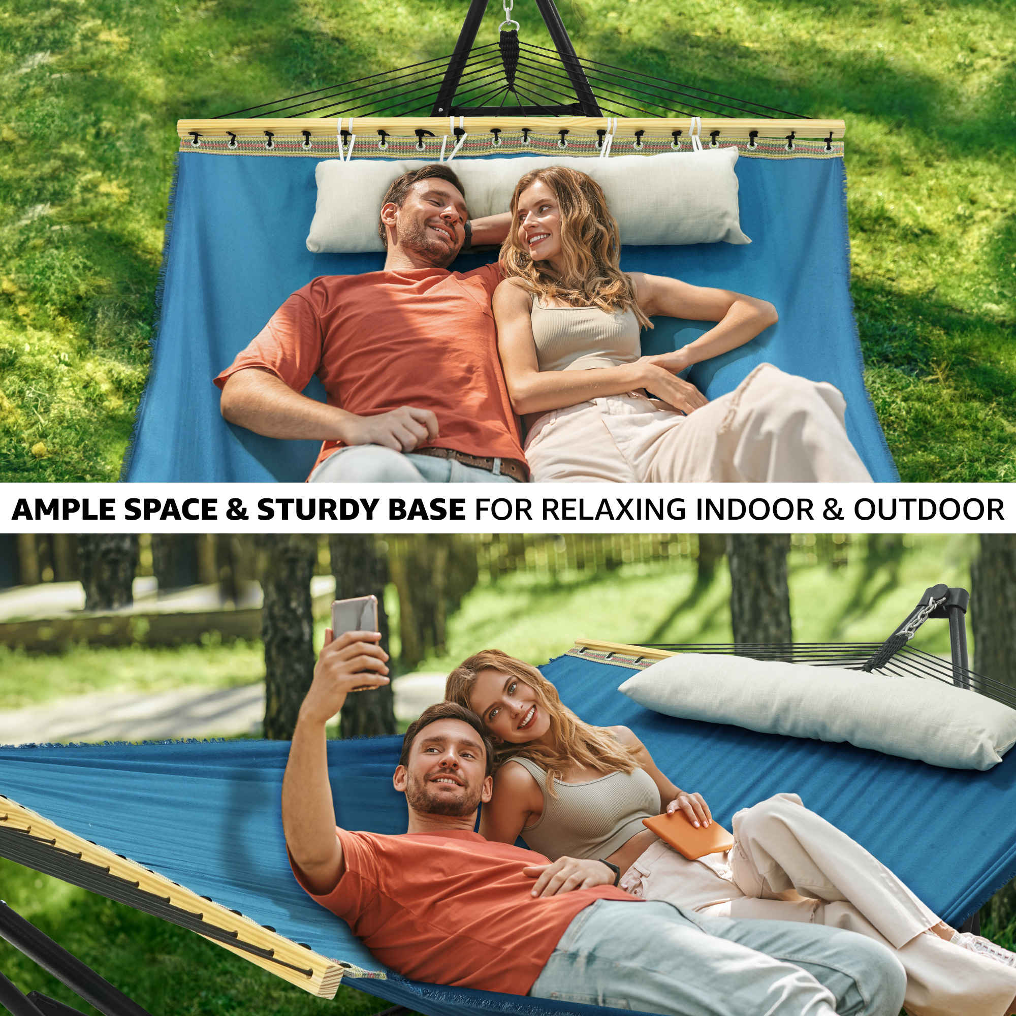 Tranquillo Unity Canvas Hammock Stand for Ultimate Relaxation Megsu