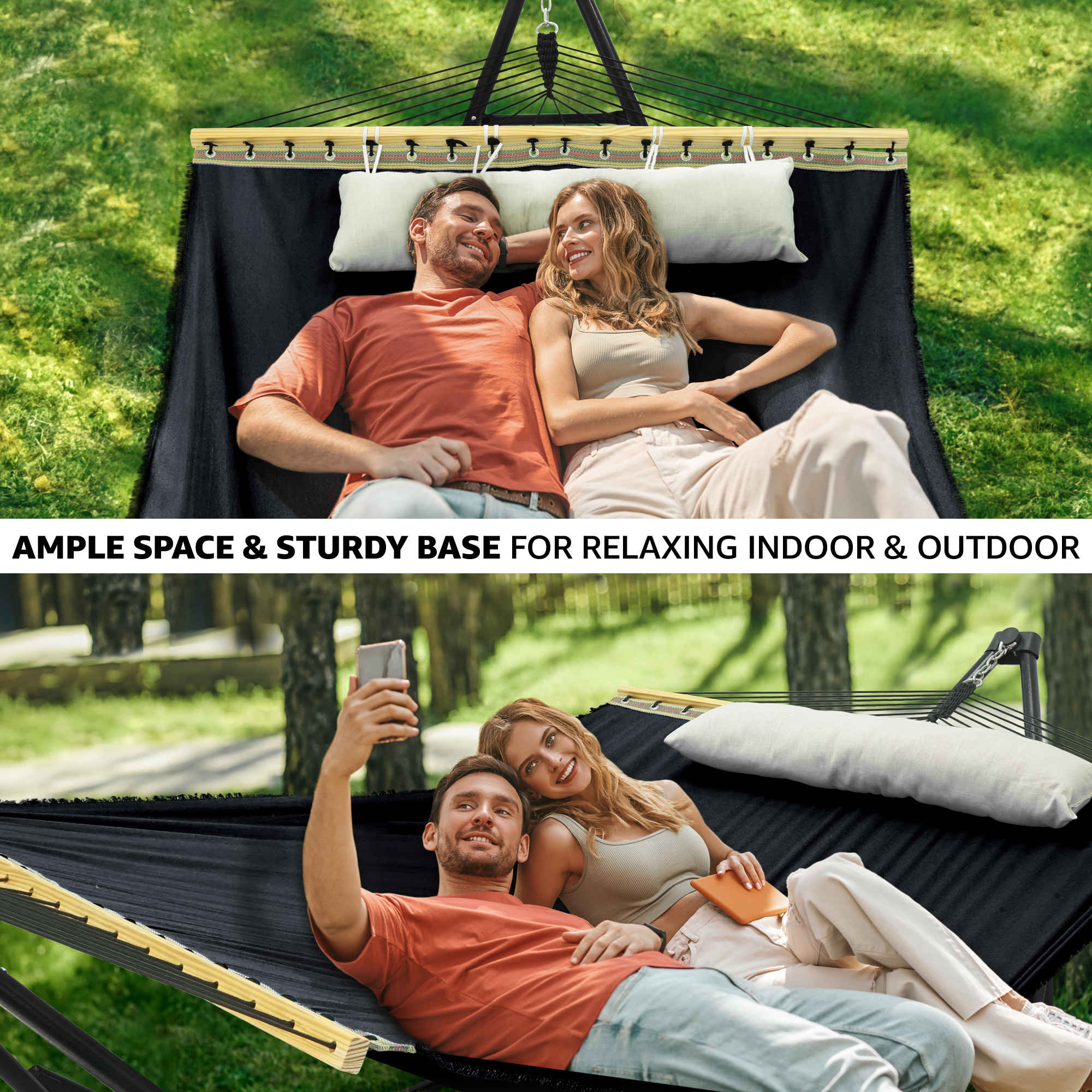 Tranquillo Unity Canvas Hammock Stand for Ultimate Relaxation Megsu