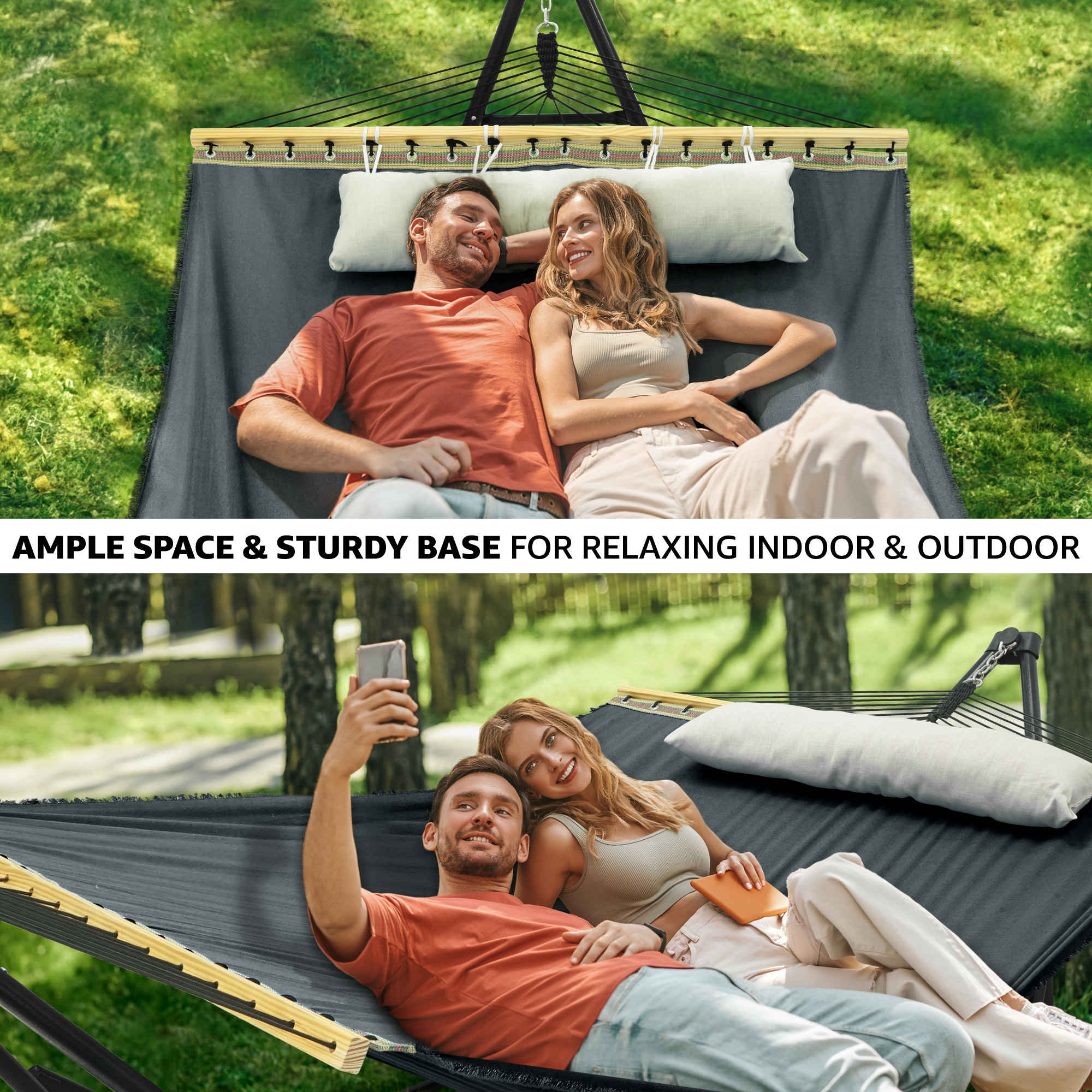 Tranquillo Unity Canvas Hammock Stand for Ultimate Relaxation Megsu