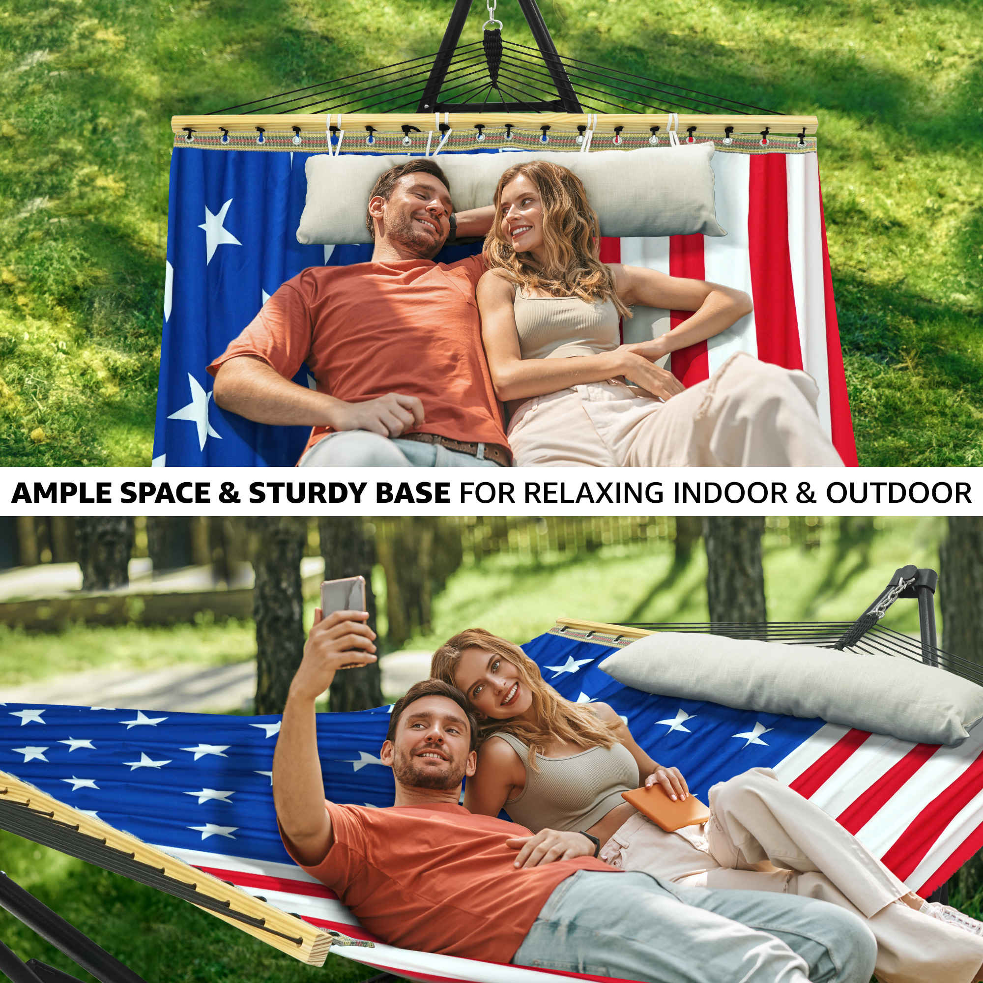 Tranquillo Unity Canvas Hammock Stand for Ultimate Relaxation Megsu
