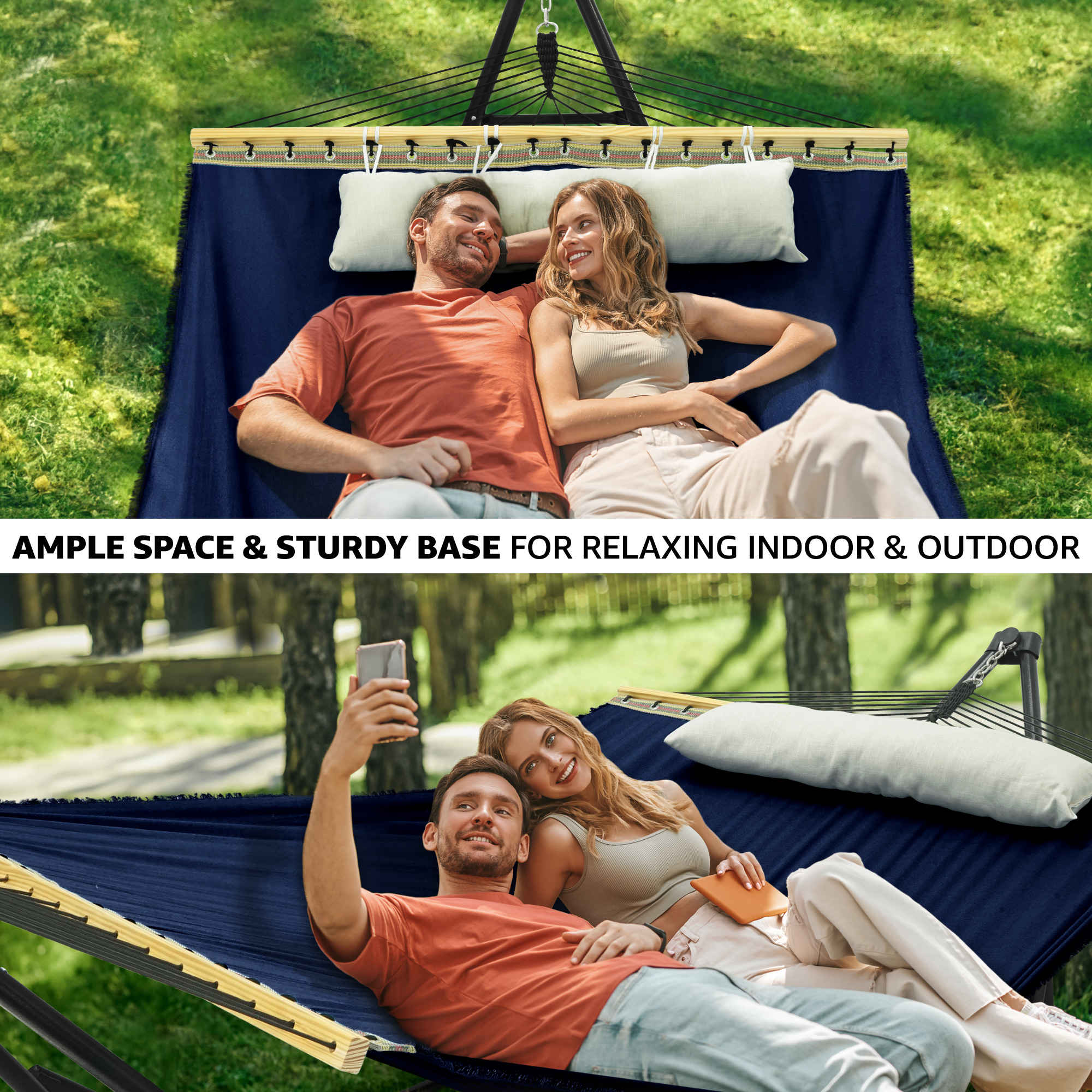 Tranquillo Unity Canvas Hammock Stand for Ultimate Relaxation Megsu