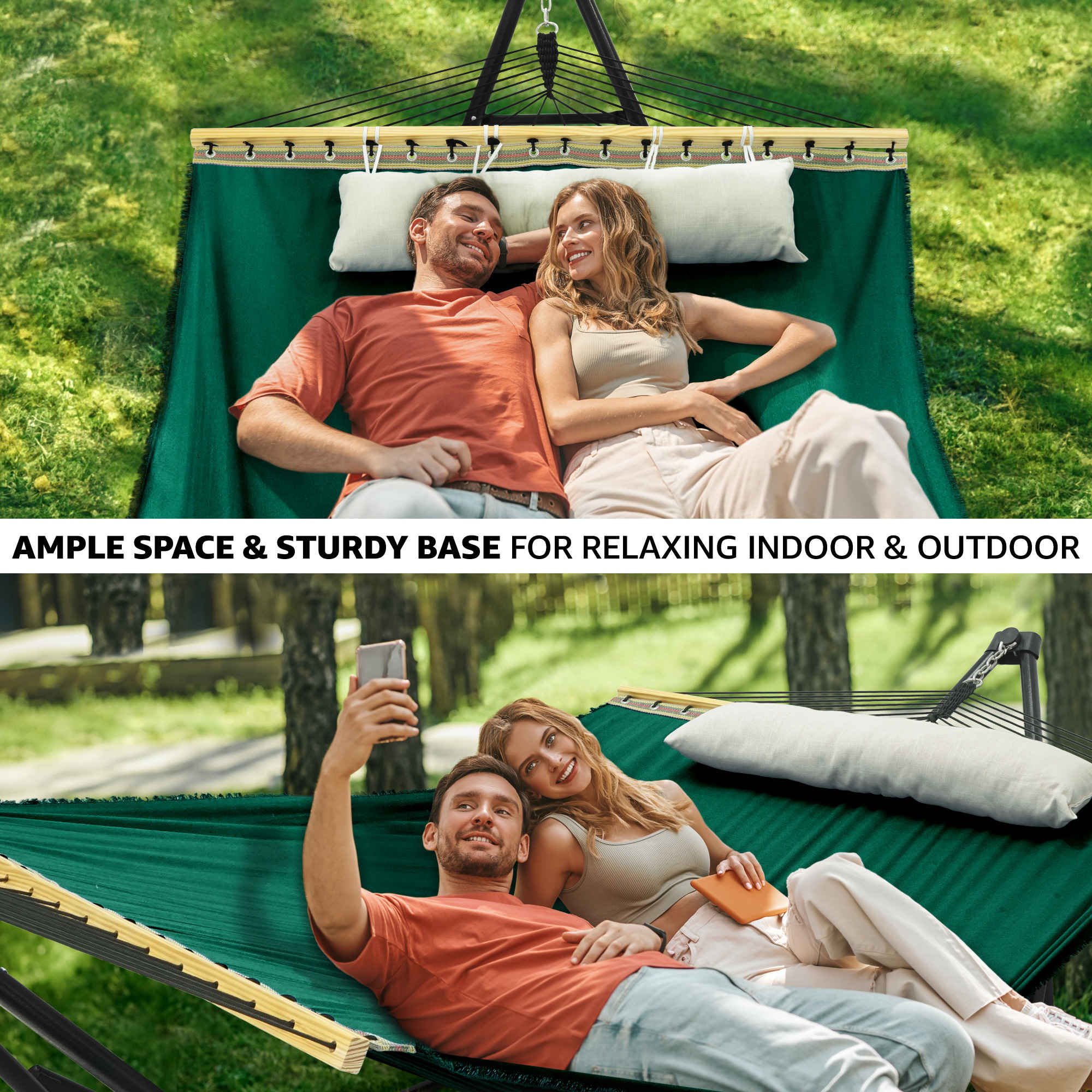 Tranquillo Unity Canvas Hammock Stand for Ultimate Relaxation Megsu