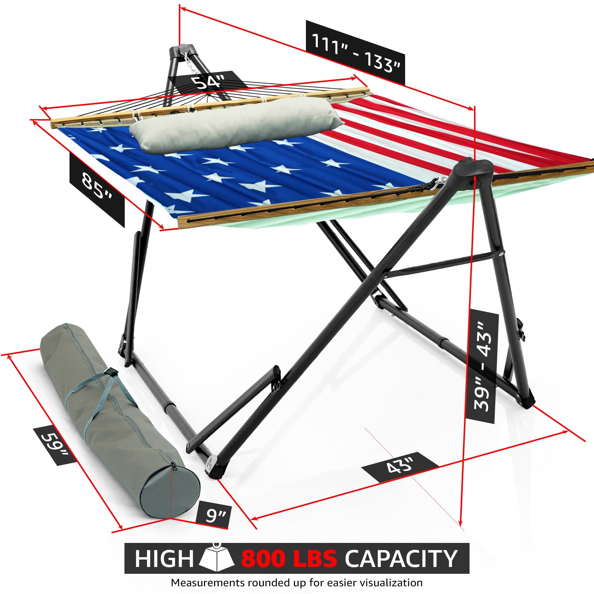 Tranquillo Unity Canvas Hammock Stand for Ultimate Relaxation Megsu