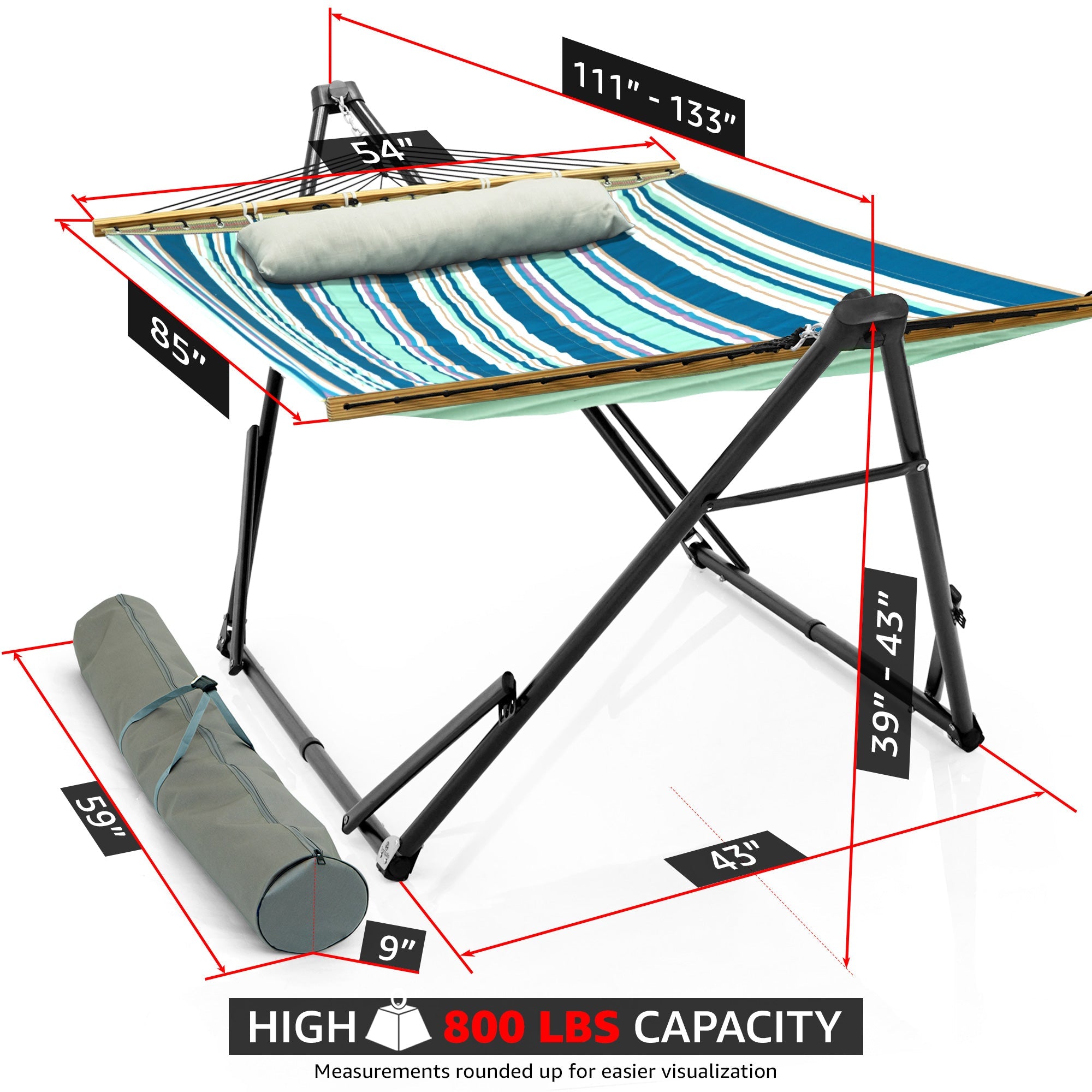 Tranquillo Unity Canvas Hammock Stand for Ultimate Relaxation Megsu