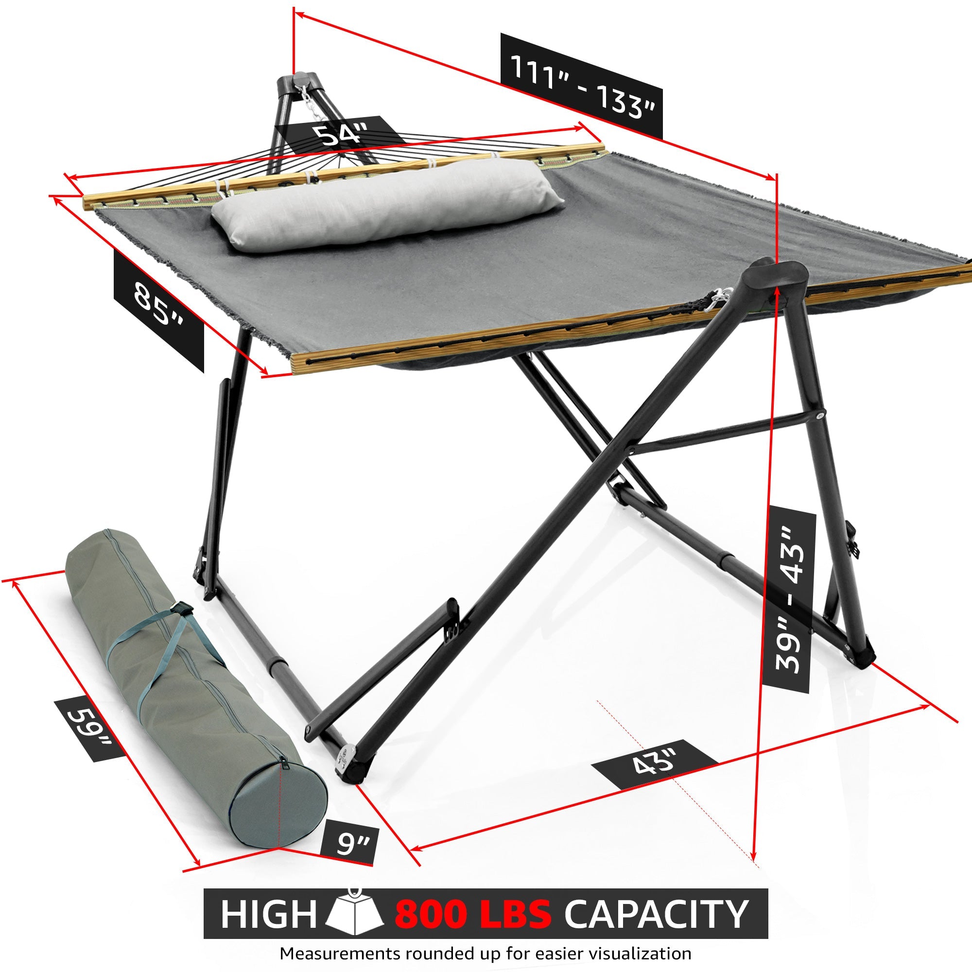 Tranquillo Unity Canvas Hammock Stand for Ultimate Relaxation Megsu