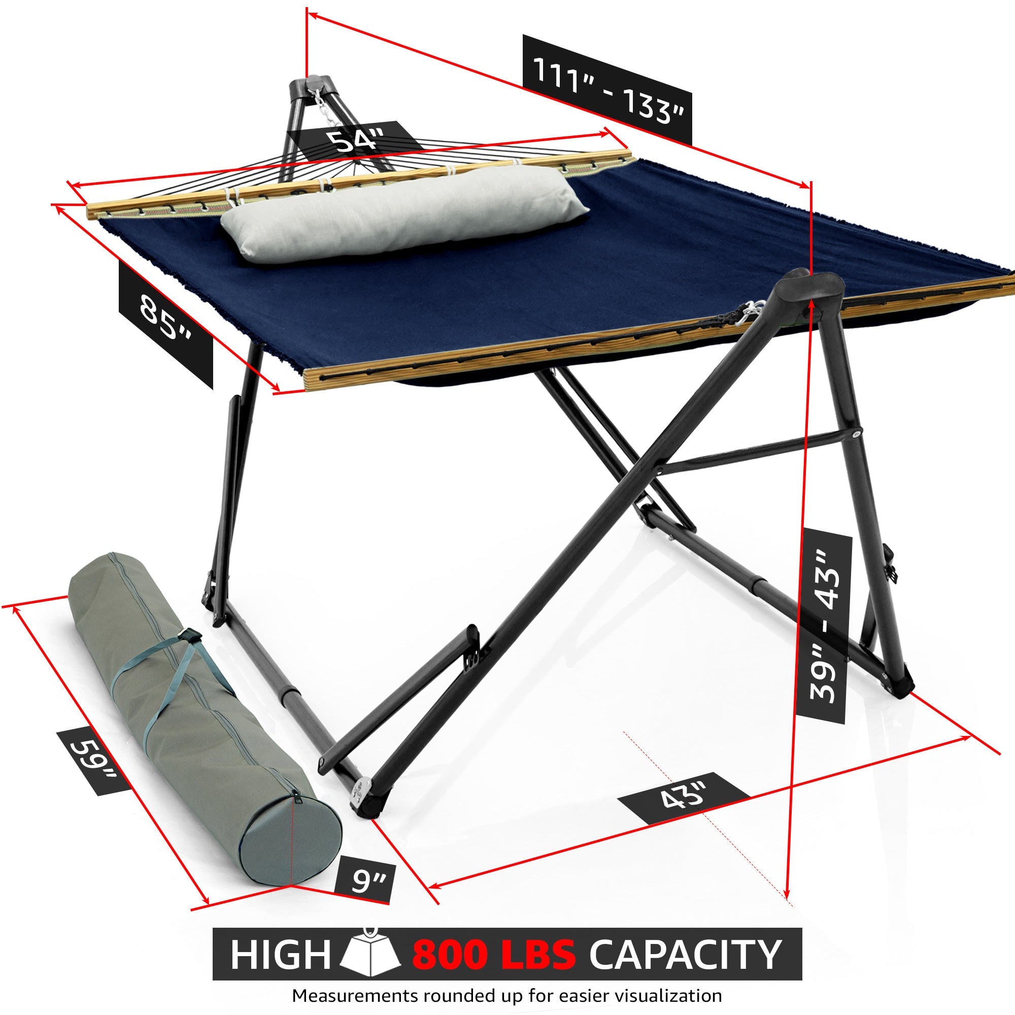 Tranquillo Unity Canvas Hammock Stand for Ultimate Relaxation Megsu