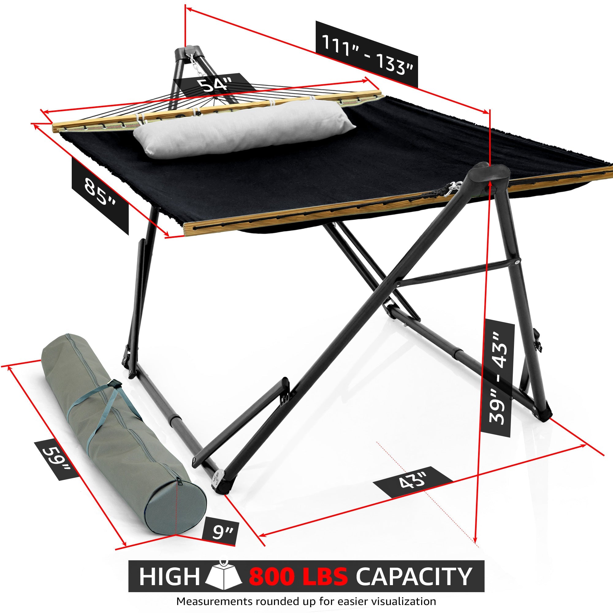 Tranquillo Unity Canvas Hammock Stand for Ultimate Relaxation Megsu