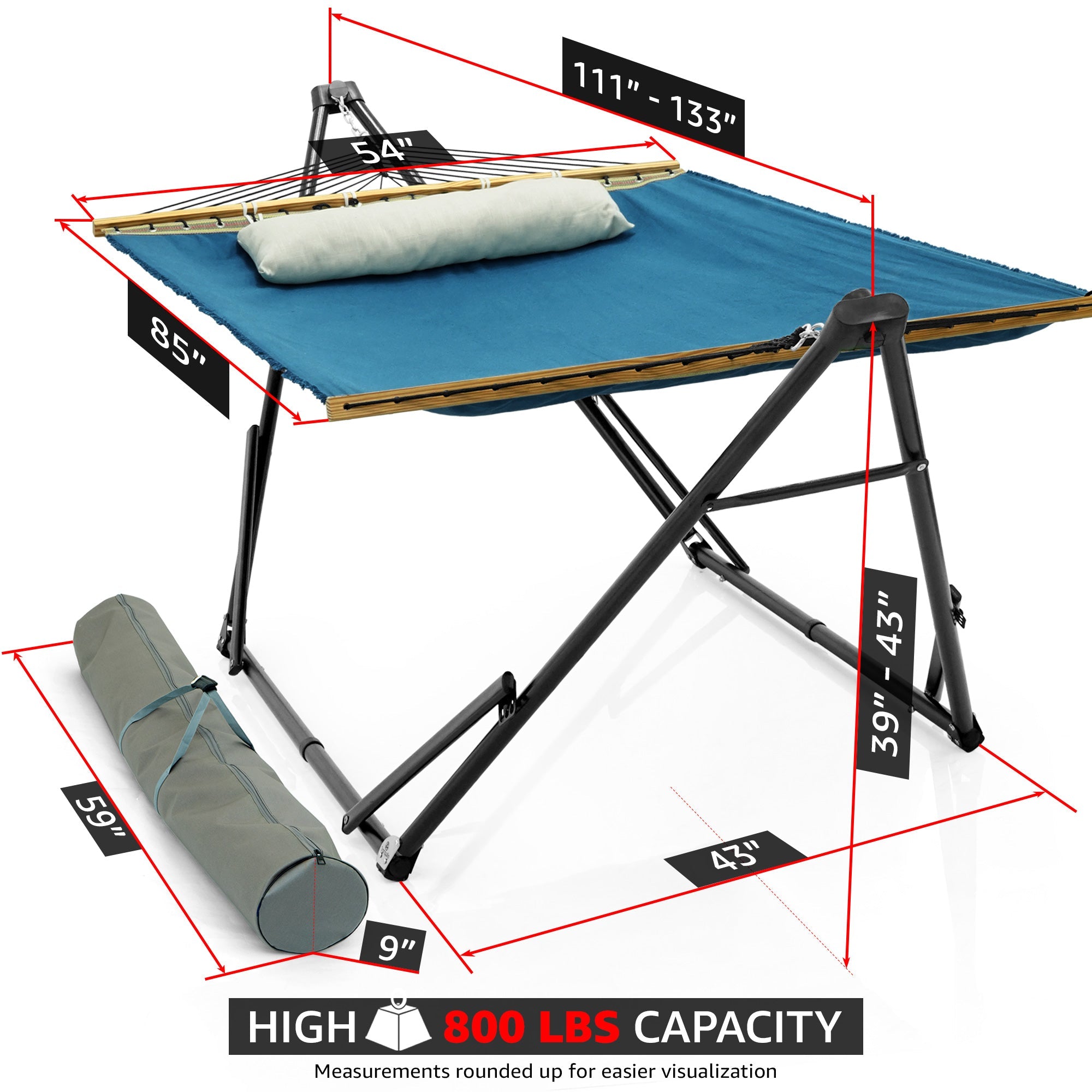 Tranquillo Unity Canvas Hammock Stand for Ultimate Relaxation Megsu