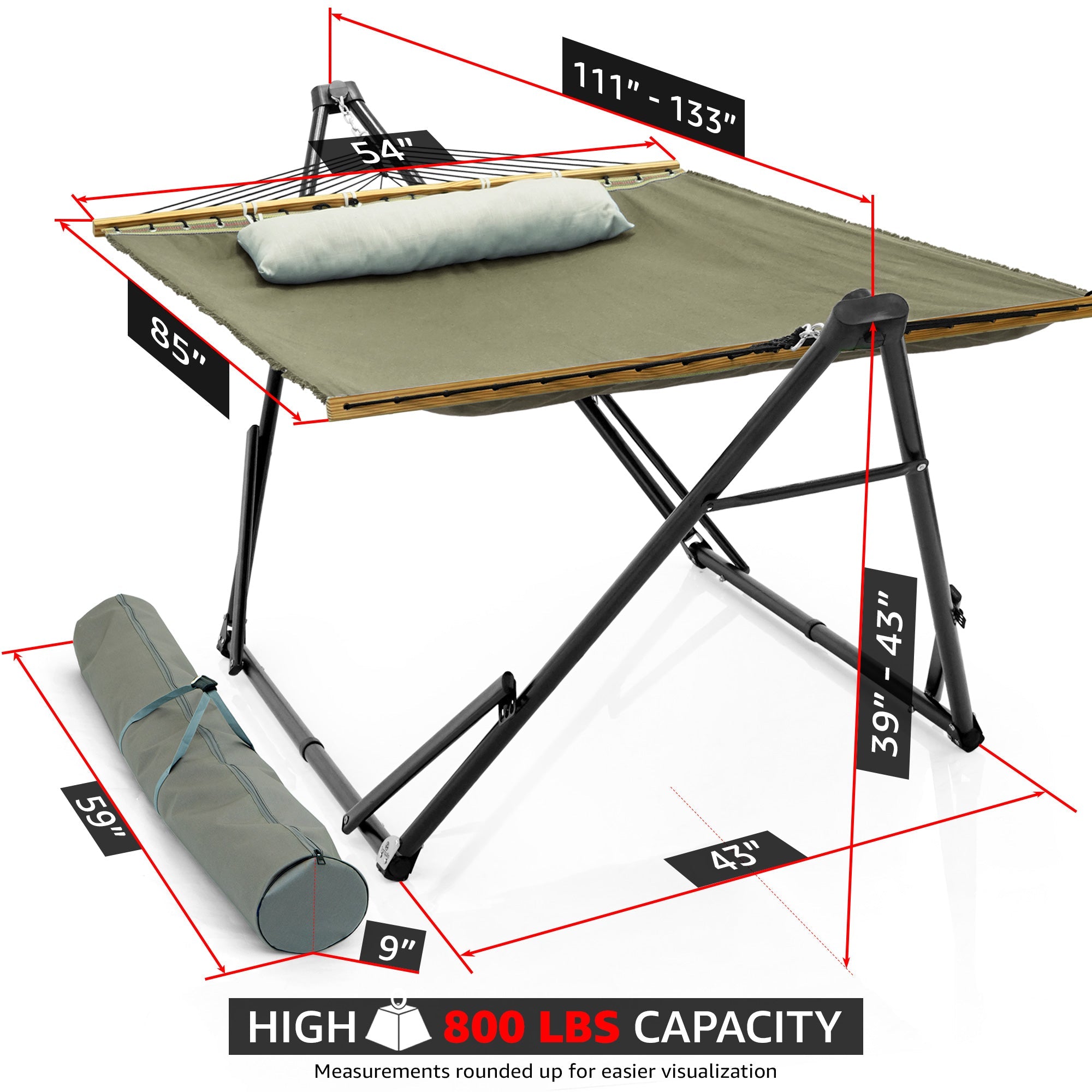 Tranquillo Unity Canvas Hammock Stand for Ultimate Relaxation Megsu