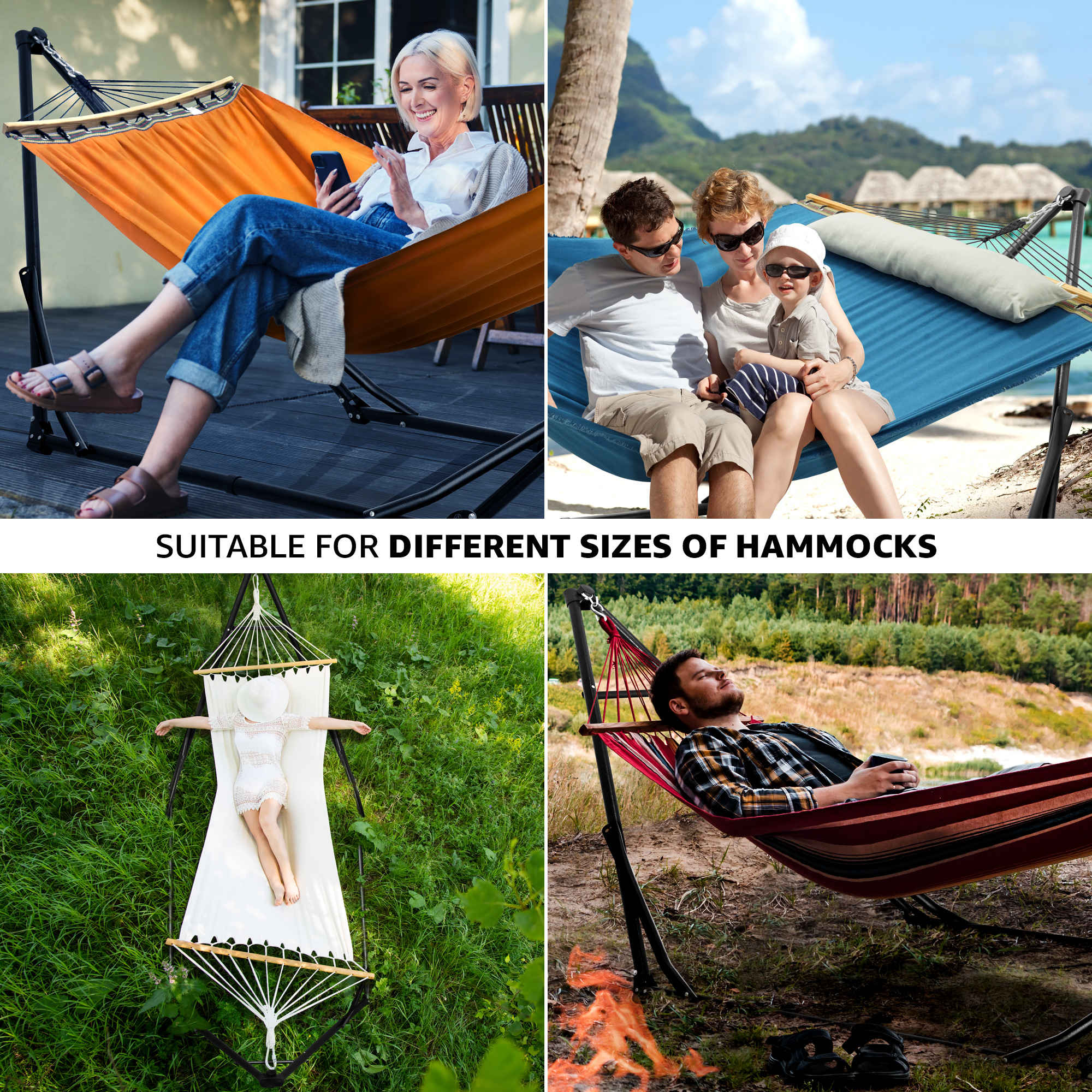 Tranquillo Unity Canvas Hammock Stand for Ultimate Relaxation Megsu