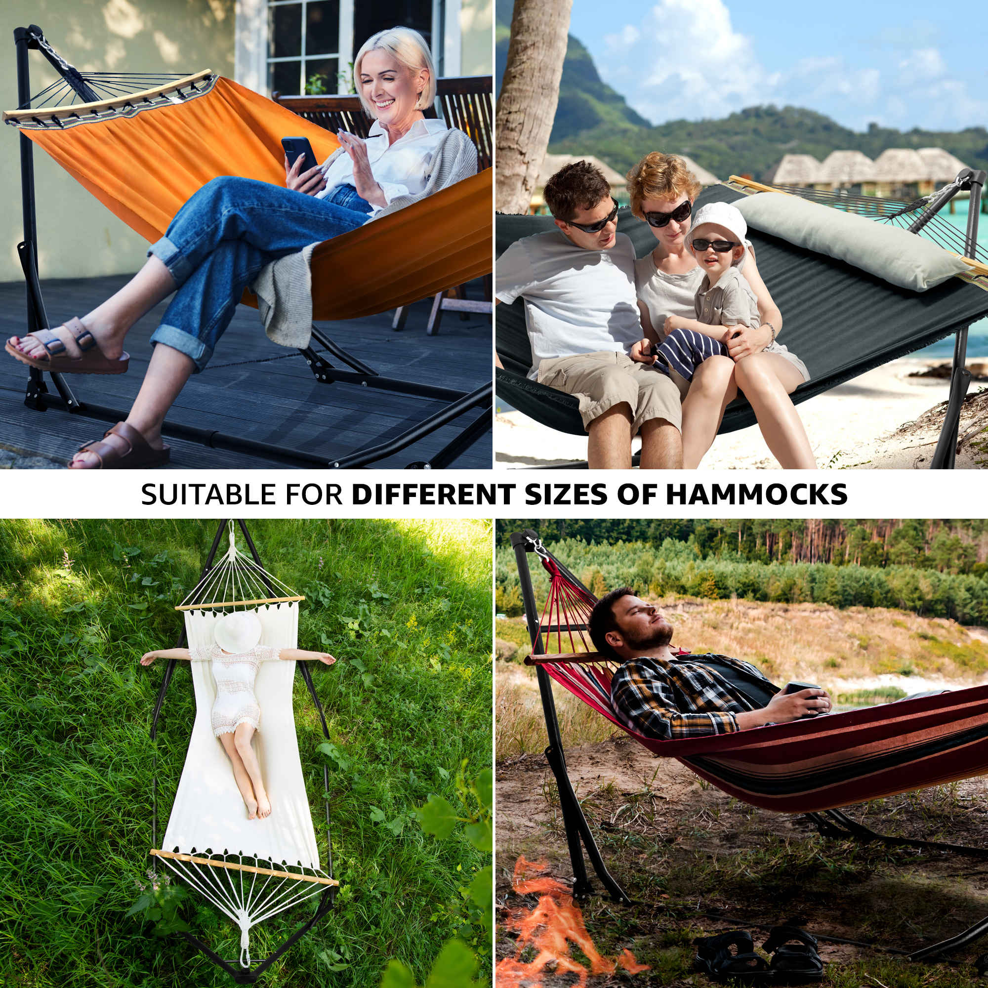 Tranquillo Unity Canvas Hammock Stand for Ultimate Relaxation Megsu