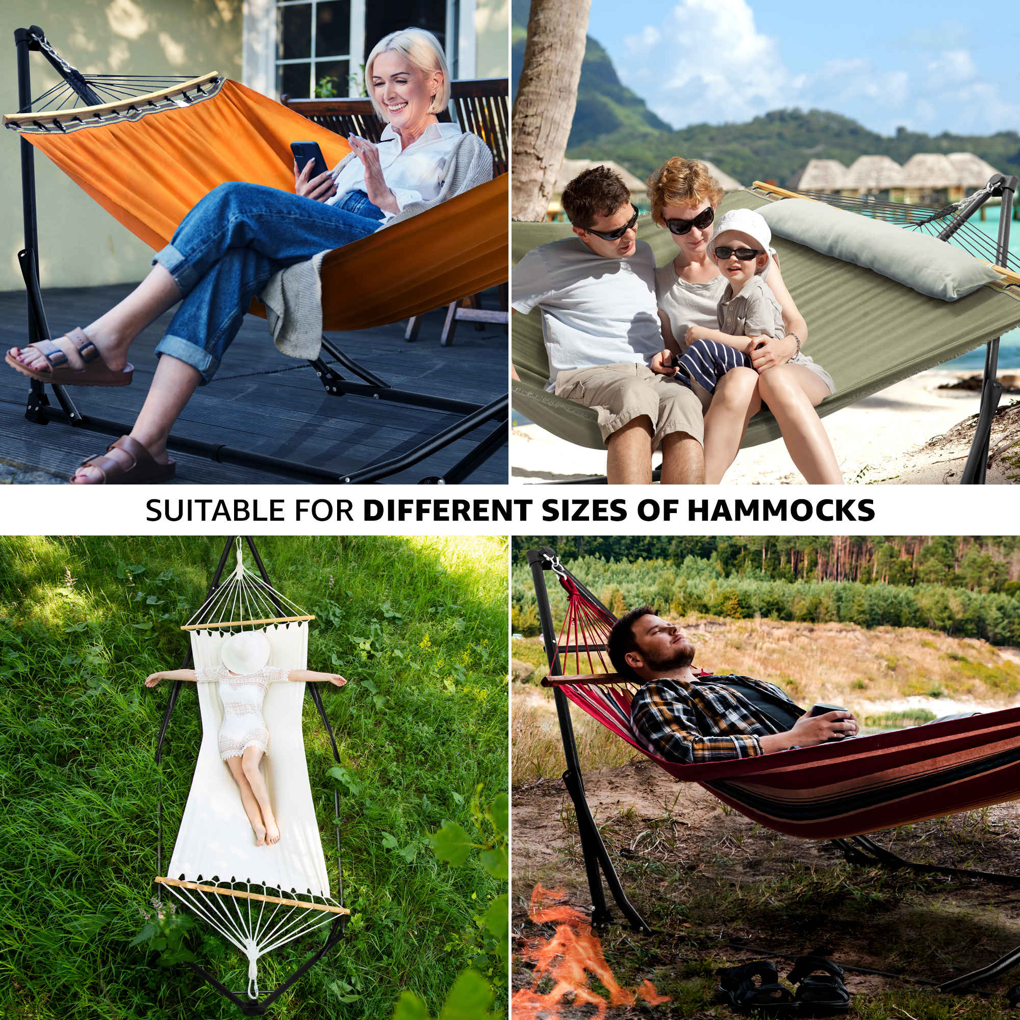 Tranquillo Unity Canvas Hammock Stand for Ultimate Relaxation Megsu