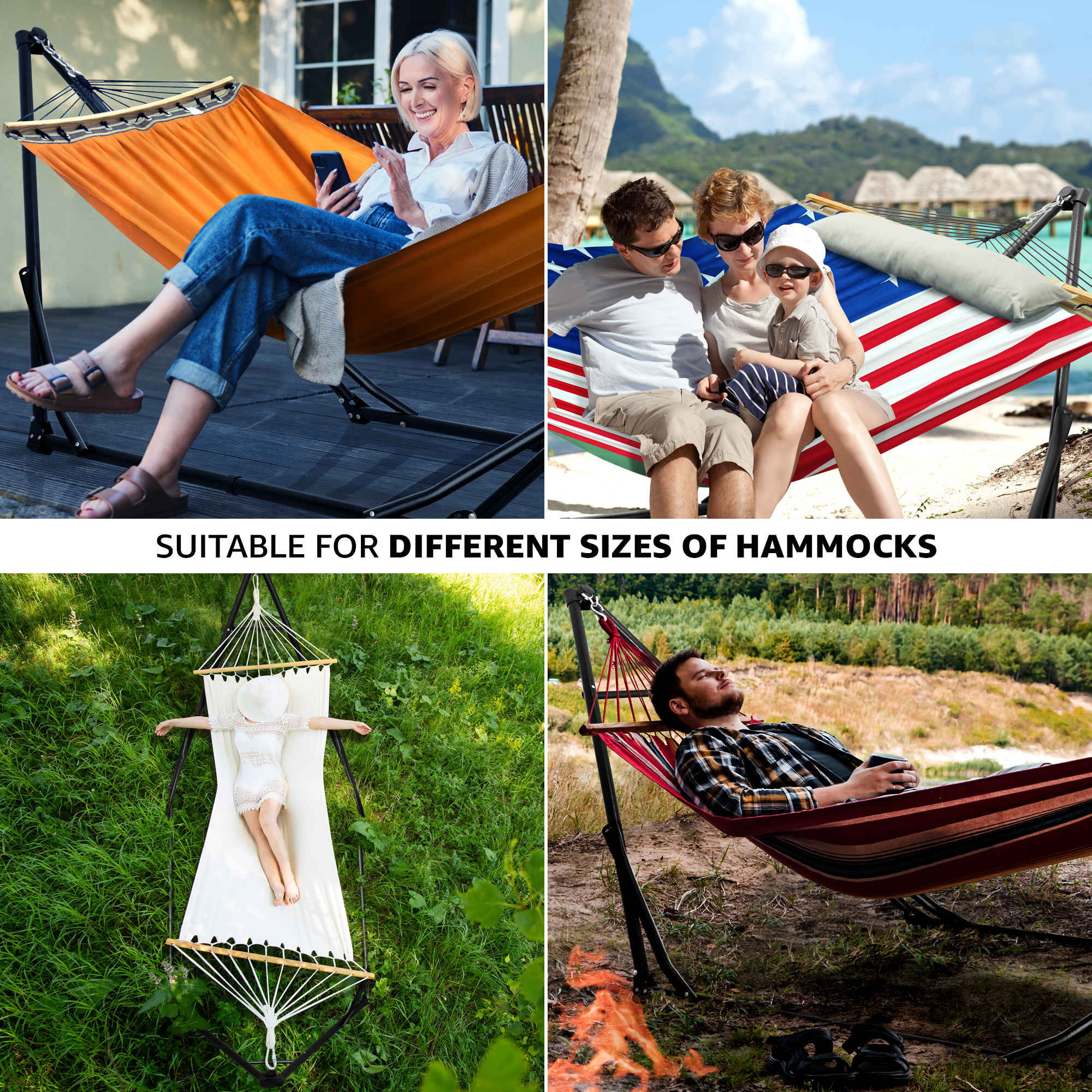 Tranquillo Unity Canvas Hammock Stand for Ultimate Relaxation Megsu