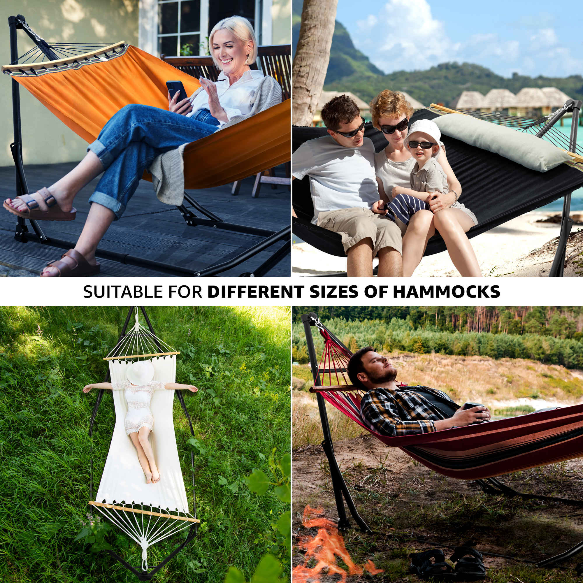 Tranquillo Unity Canvas Hammock Stand for Ultimate Relaxation Megsu