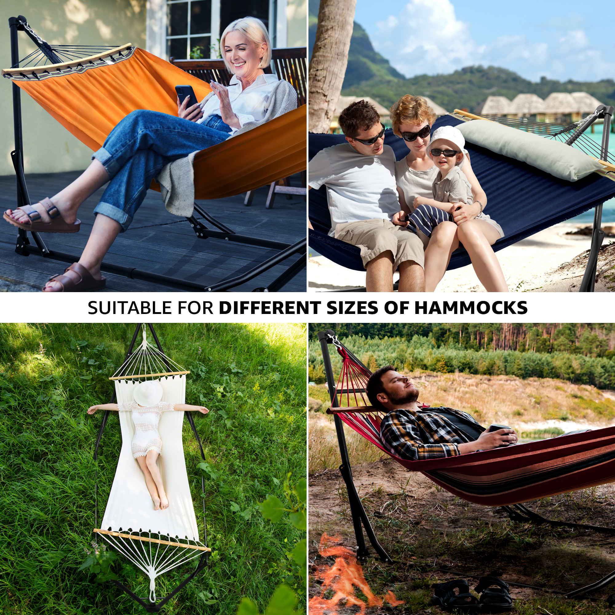 Tranquillo Unity Canvas Hammock Stand for Ultimate Relaxation Megsu