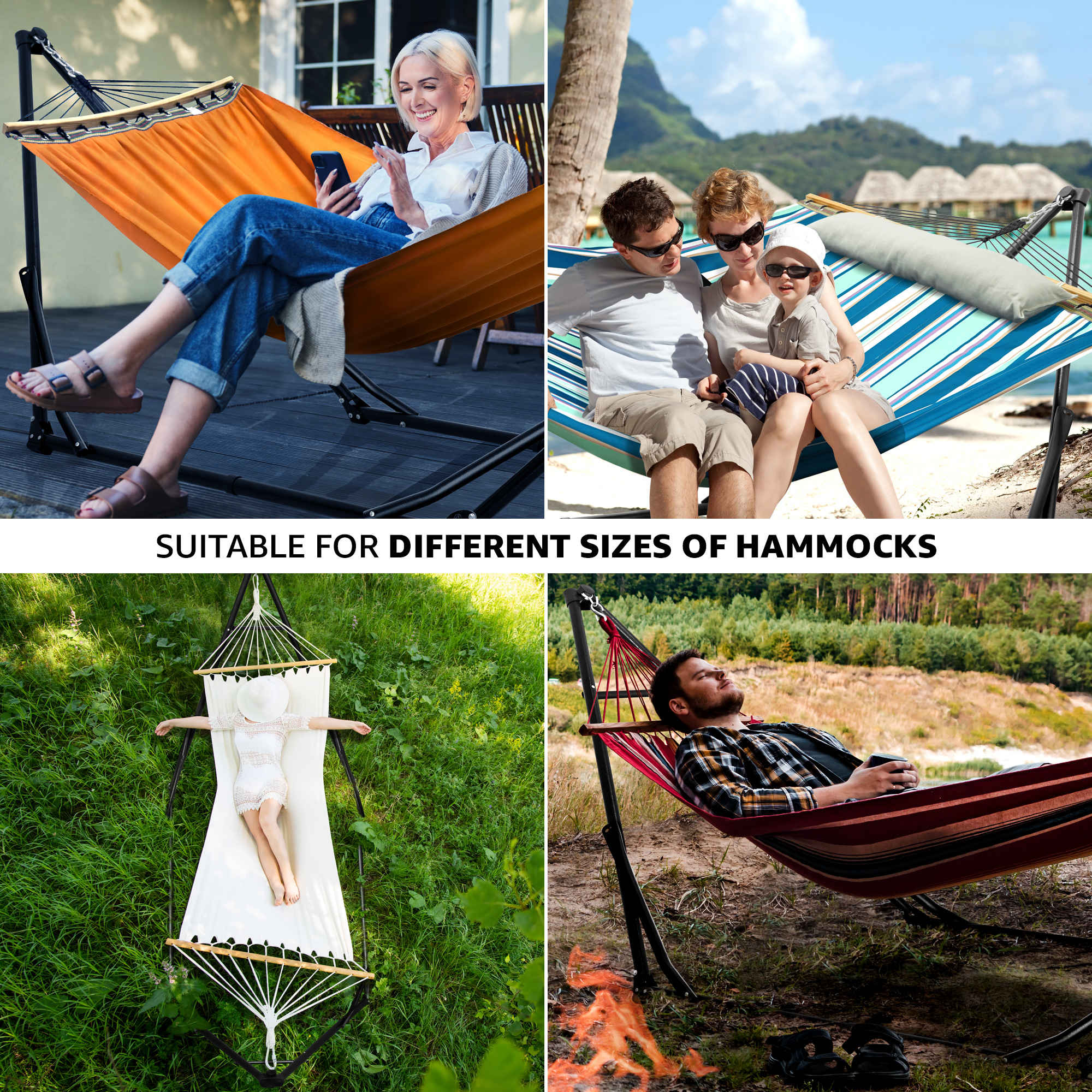 Tranquillo Unity Canvas Hammock Stand for Ultimate Relaxation Megsu