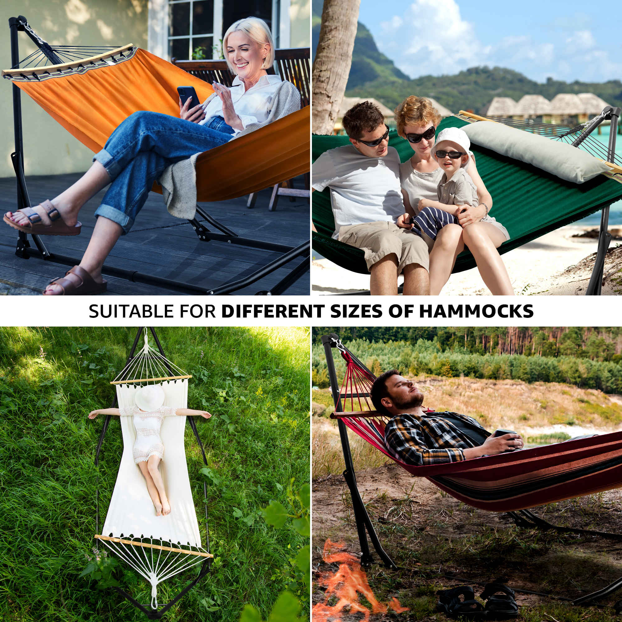 Tranquillo Unity Canvas Hammock Stand for Ultimate Relaxation Megsu