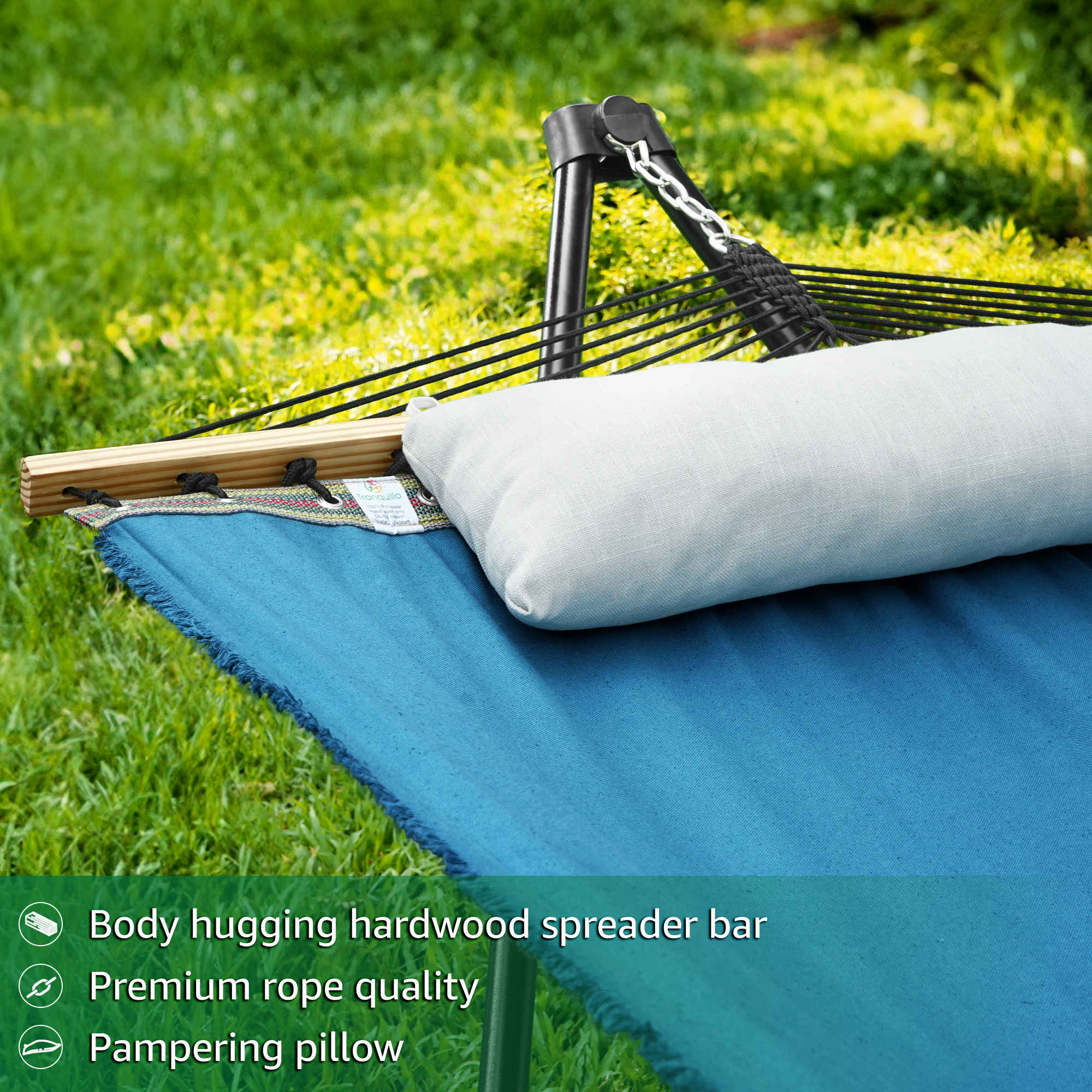 Tranquillo Unity Canvas Hammock Stand for Ultimate Relaxation Megsu