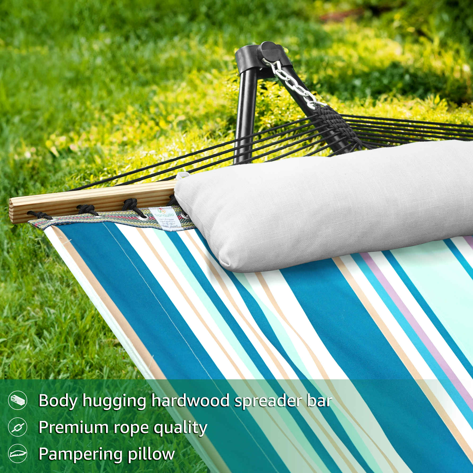 Tranquillo Unity Canvas Hammock Stand for Ultimate Relaxation Megsu