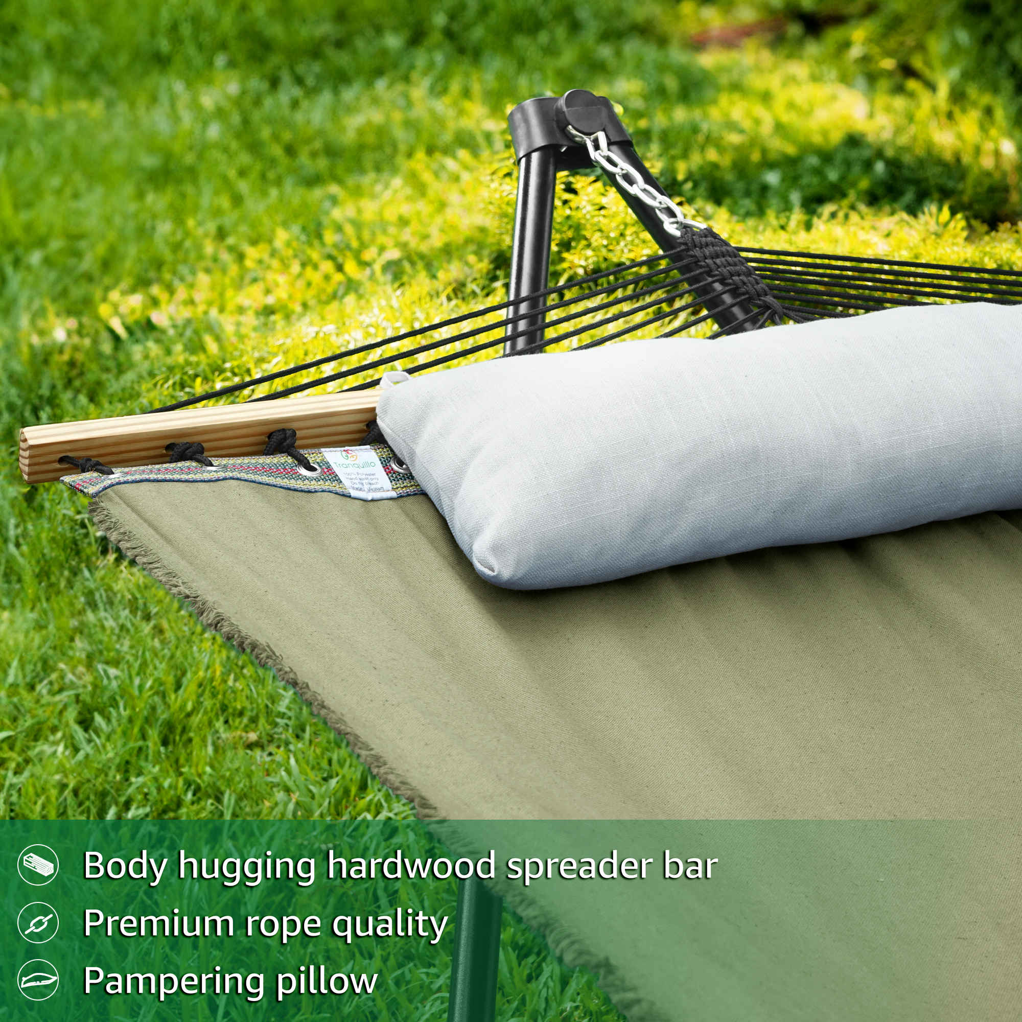 Tranquillo Unity Canvas Hammock Stand for Ultimate Relaxation Megsu