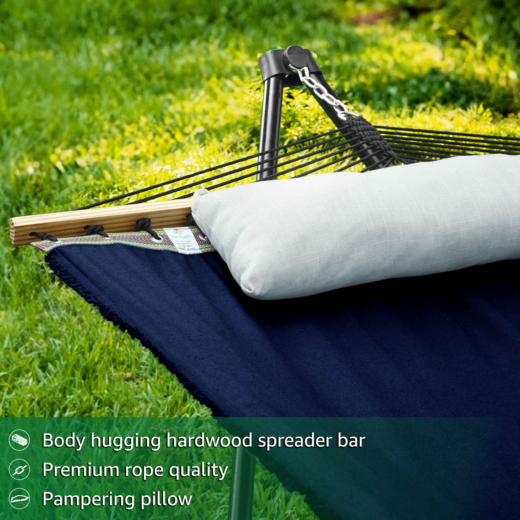 Tranquillo Unity Canvas Hammock Stand for Ultimate Relaxation Megsu