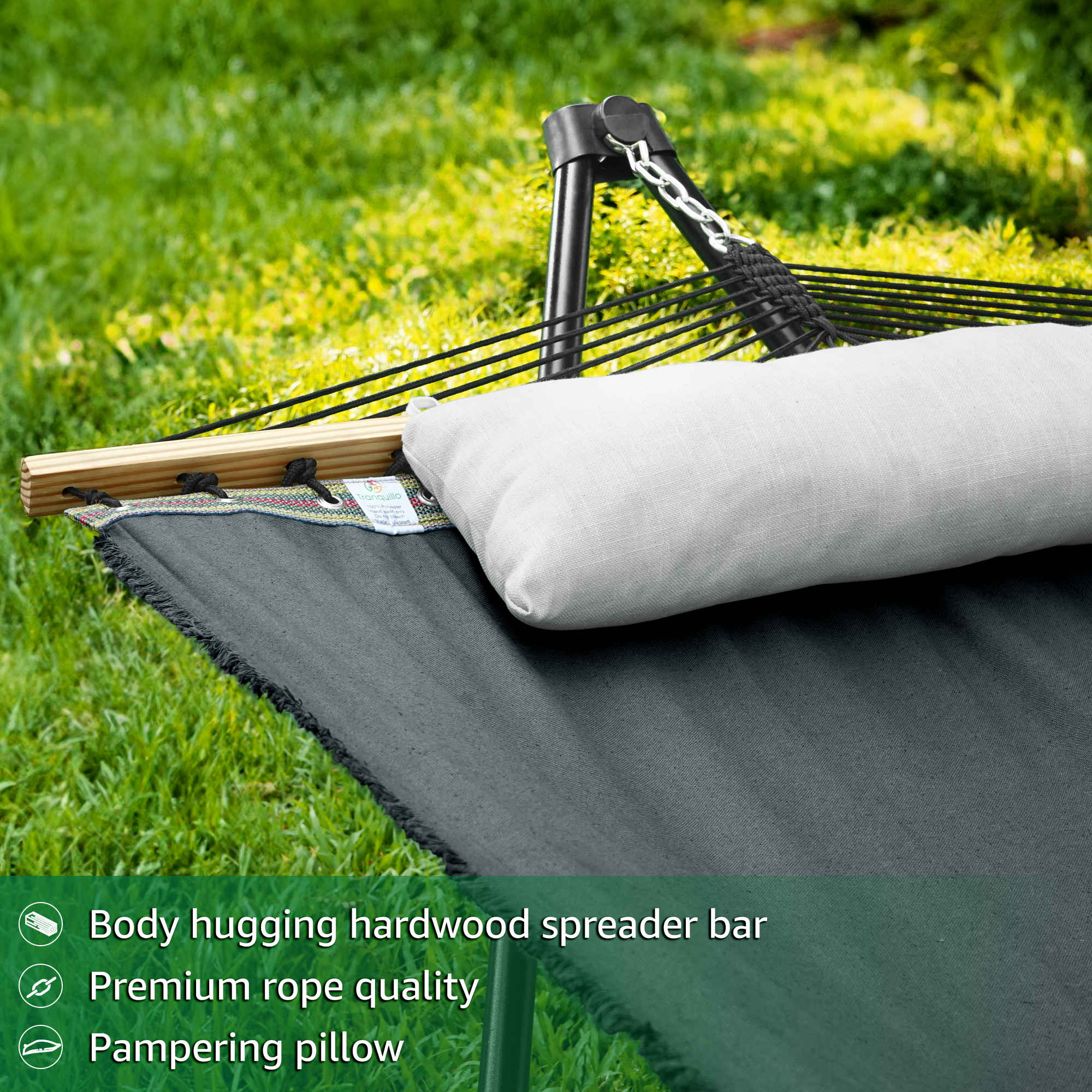 Tranquillo Unity Canvas Hammock Stand for Ultimate Relaxation Megsu