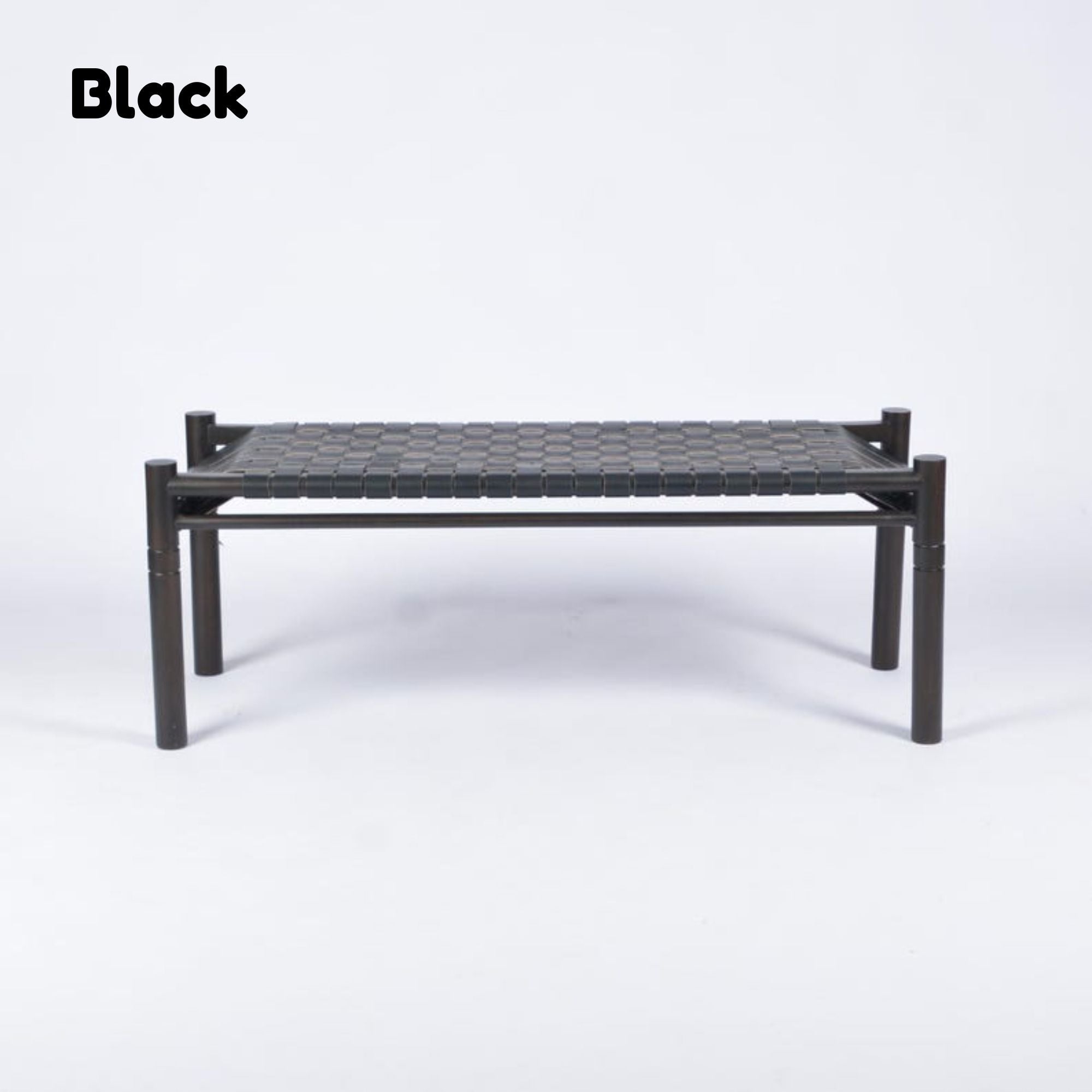 Halden Entryway Leather Bench – Cognac Finish Teak & Cognac Leather