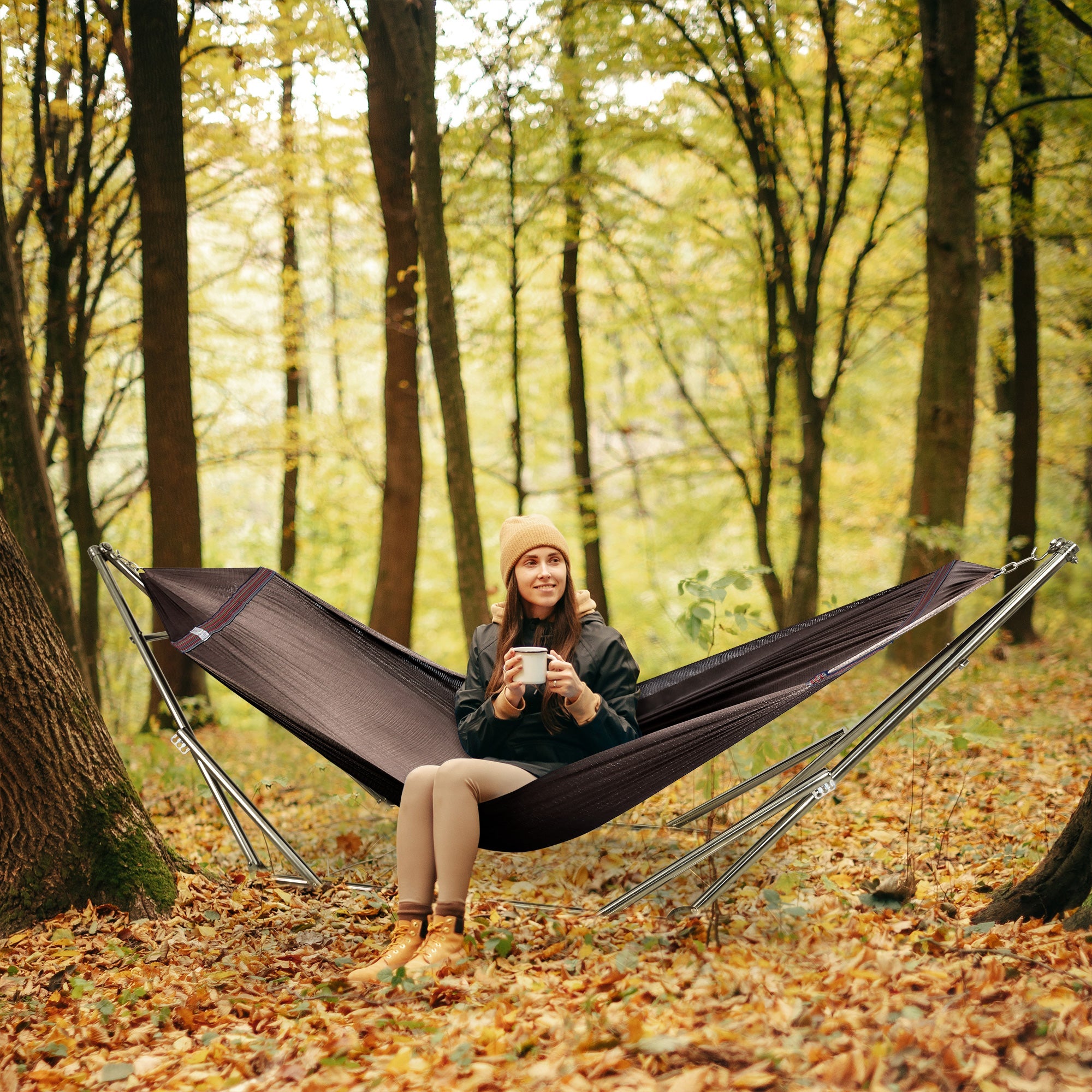Tranquillo Original Stainless Steel Hammock Stand for Ultimate Relaxation Megsu