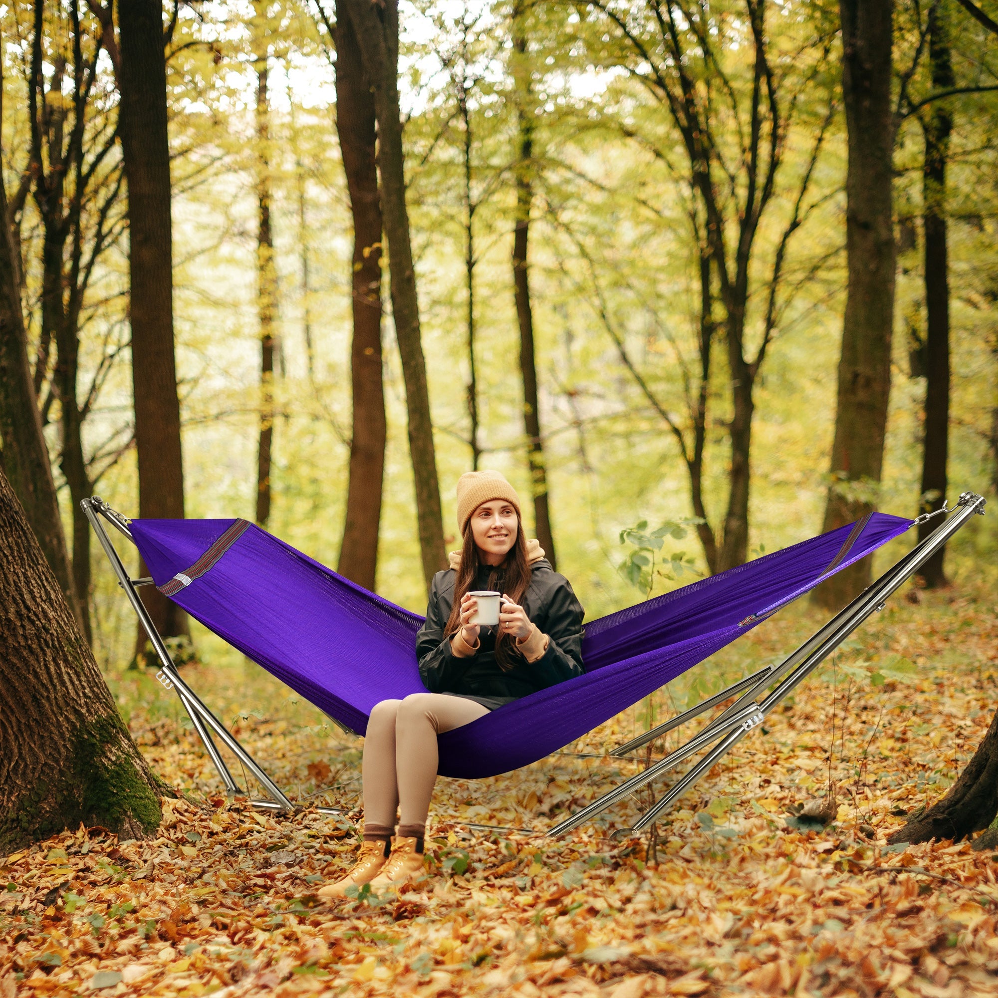 Tranquillo Original Stainless Steel Hammock Stand for Ultimate Relaxation Megsu
