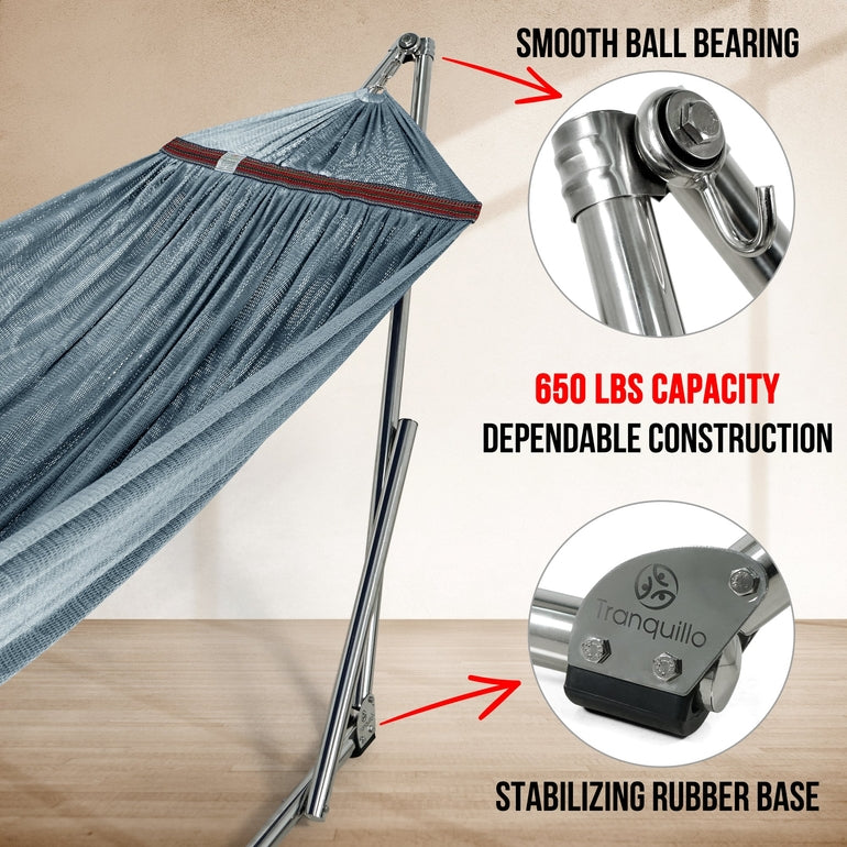 Tranquillo Original Stainless Steel Hammock Stand for Ultimate Relaxation Megsu