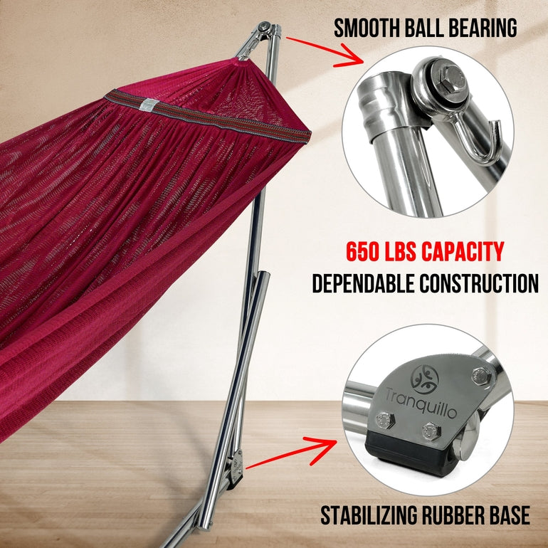 Tranquillo Original Stainless Steel Hammock Stand for Ultimate Relaxation Megsu