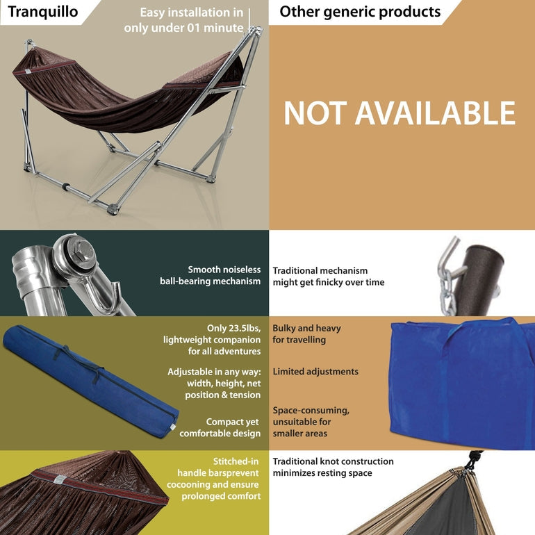 Tranquillo Original Stainless Steel Hammock Stand for Ultimate Relaxation Megsu